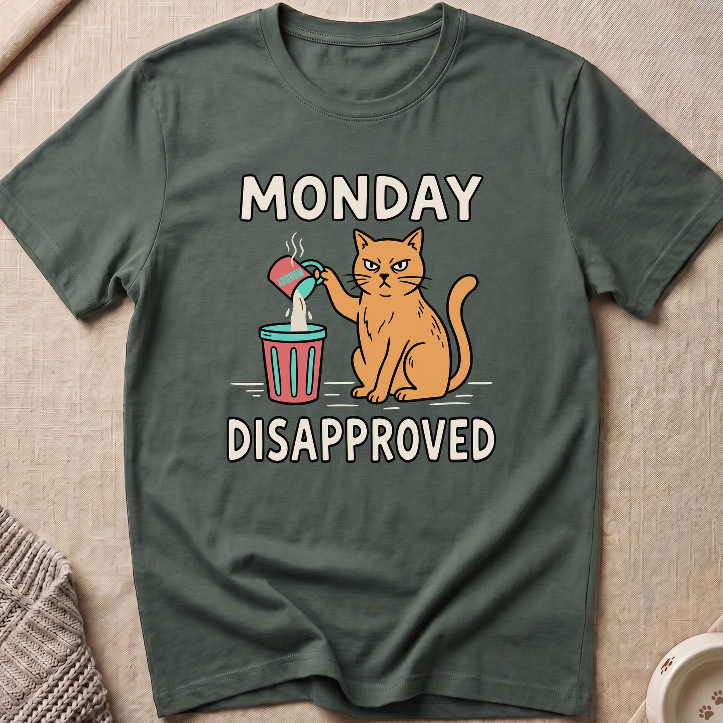 Monday Disapproved Cat T-Shirt