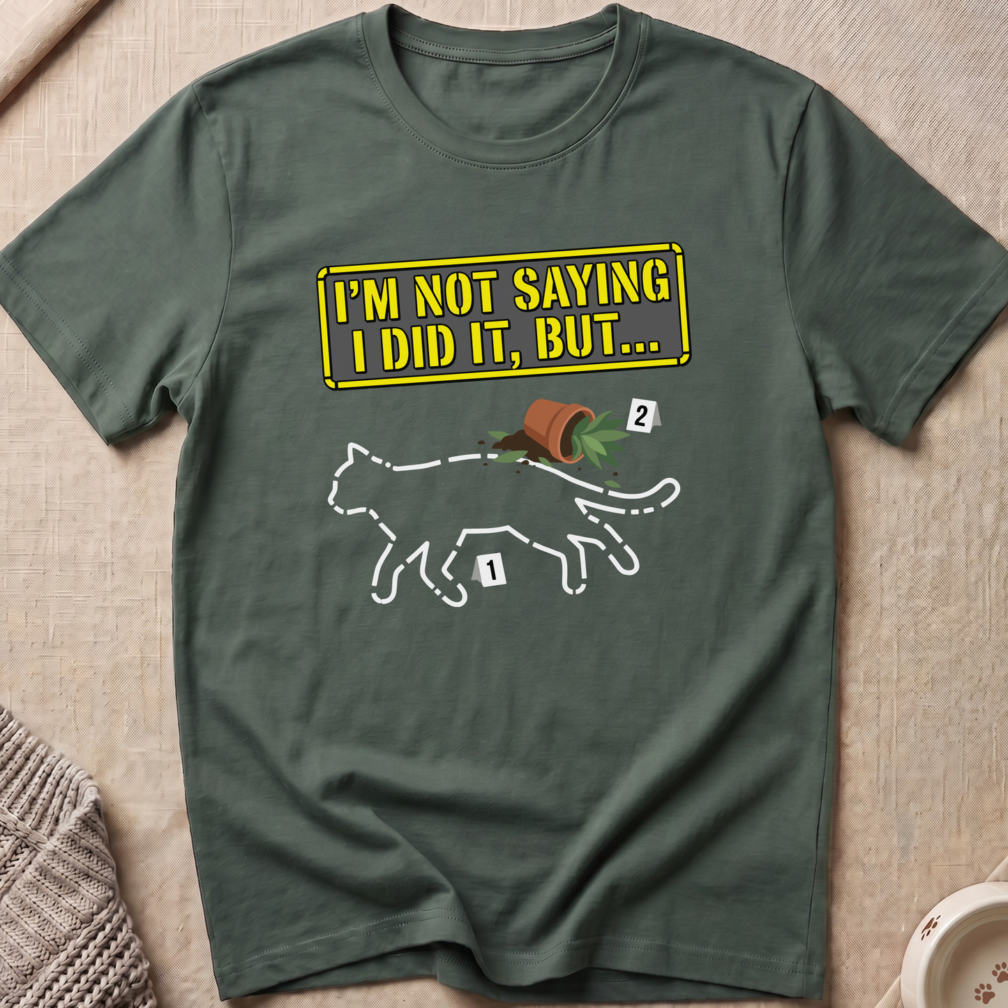 Crime Scene Snarky Cat T-Shirt