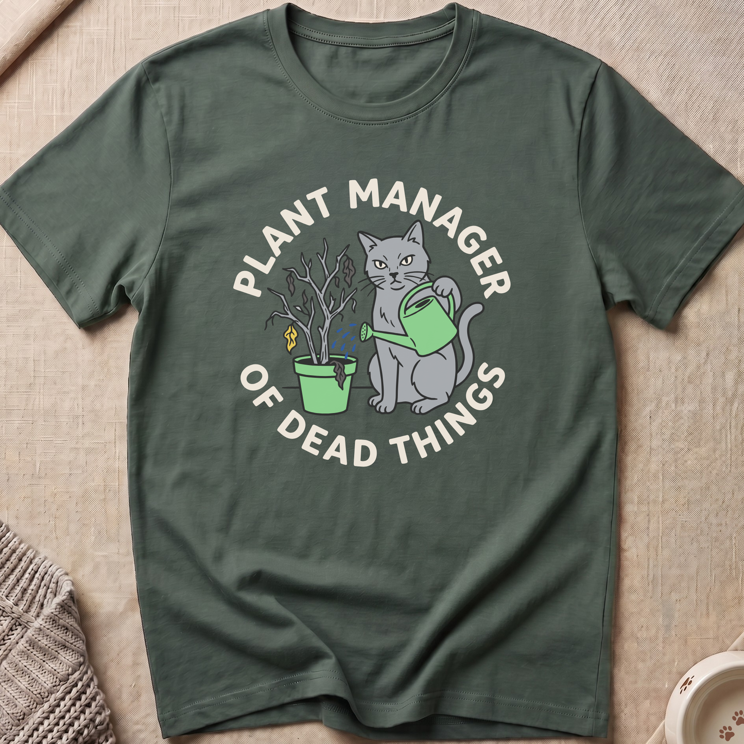 Plant Manager Cat T-Shirt
