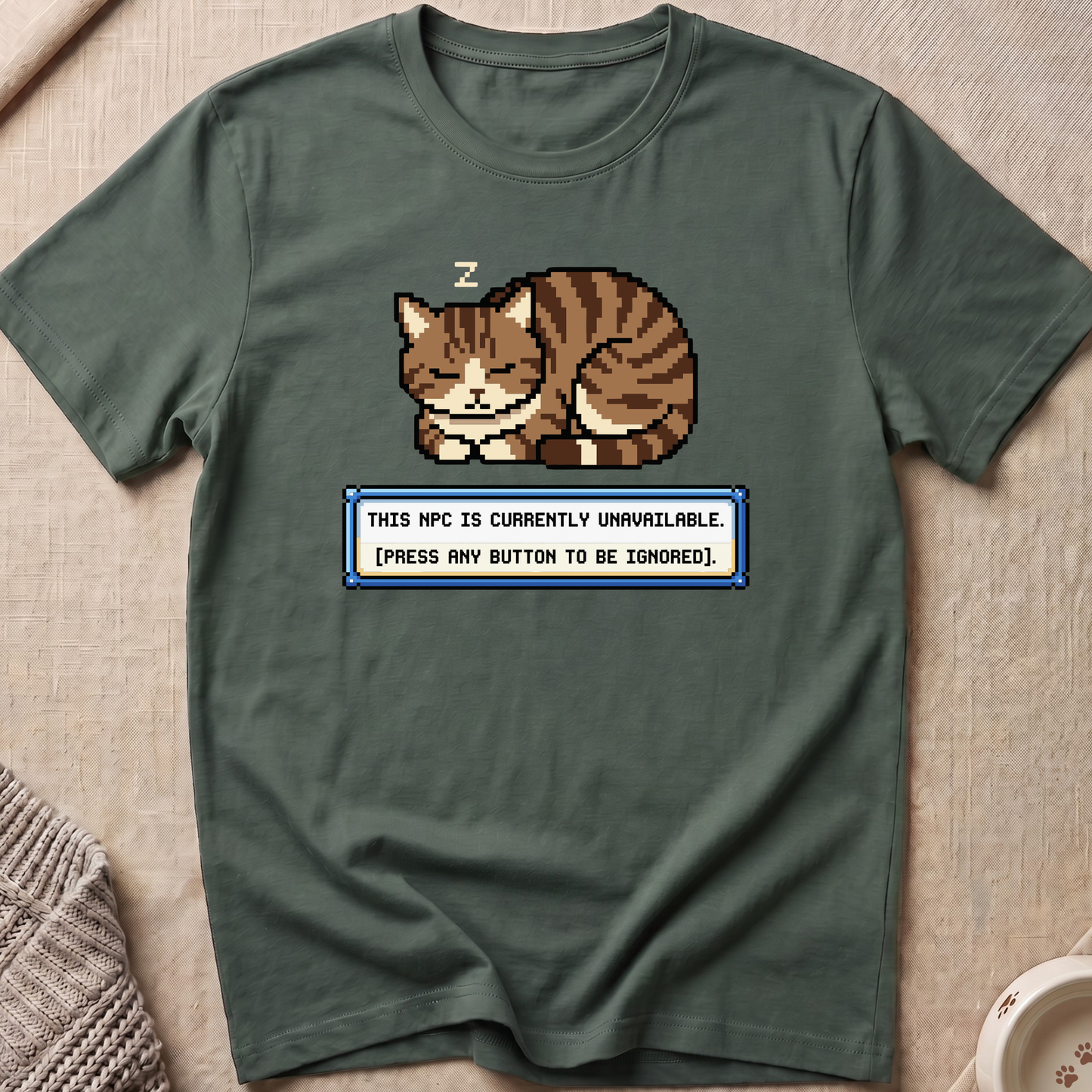 NPC Unavailable Snarky Cat T-Shirt