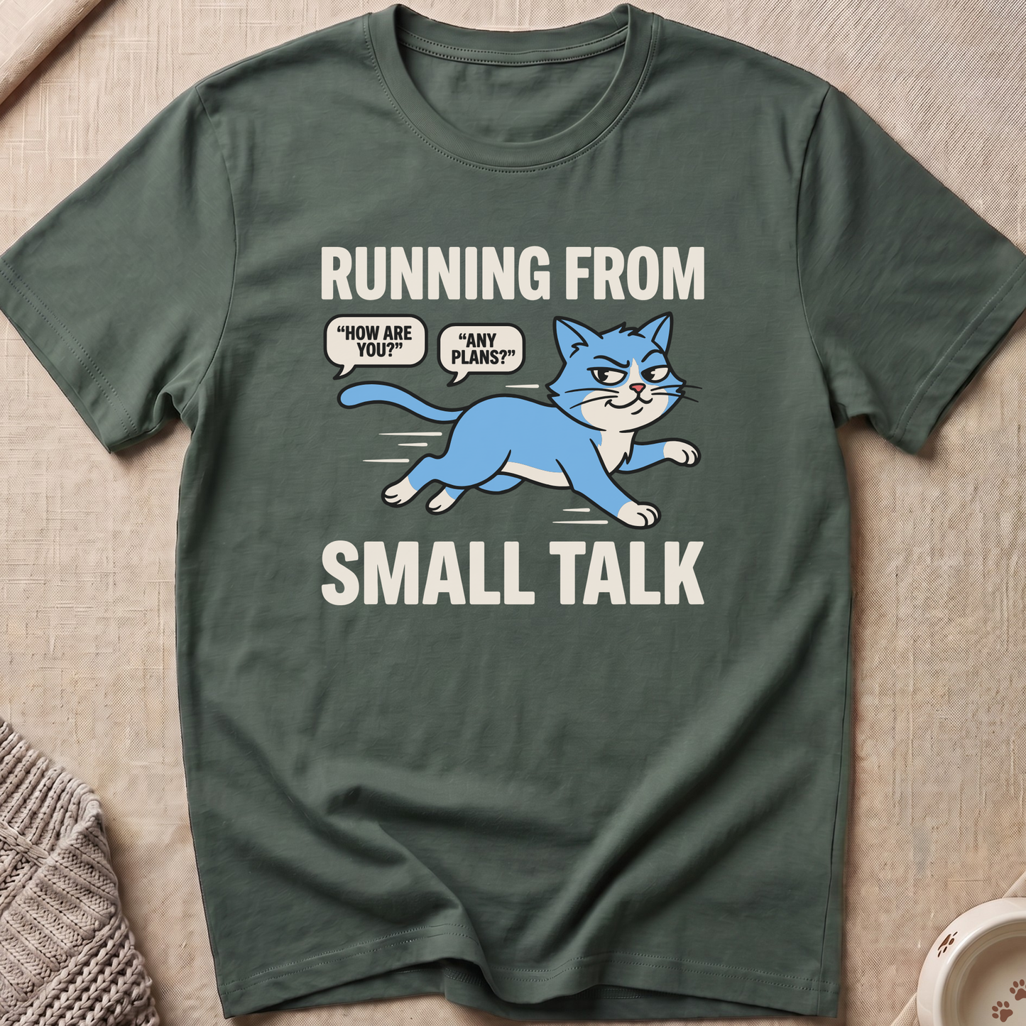 Small Talk Snarky Cat T-Shirt