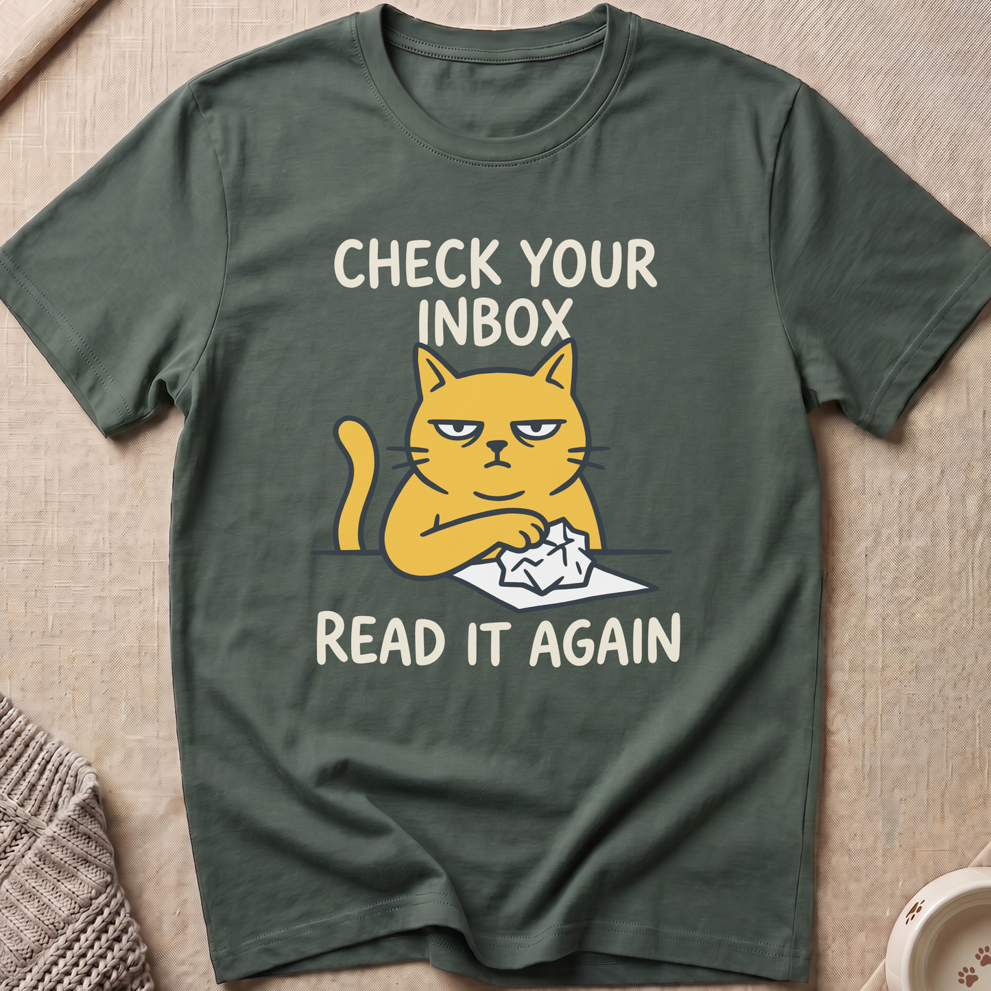 Check Your Inbox Snarky Cat T-Shirt
