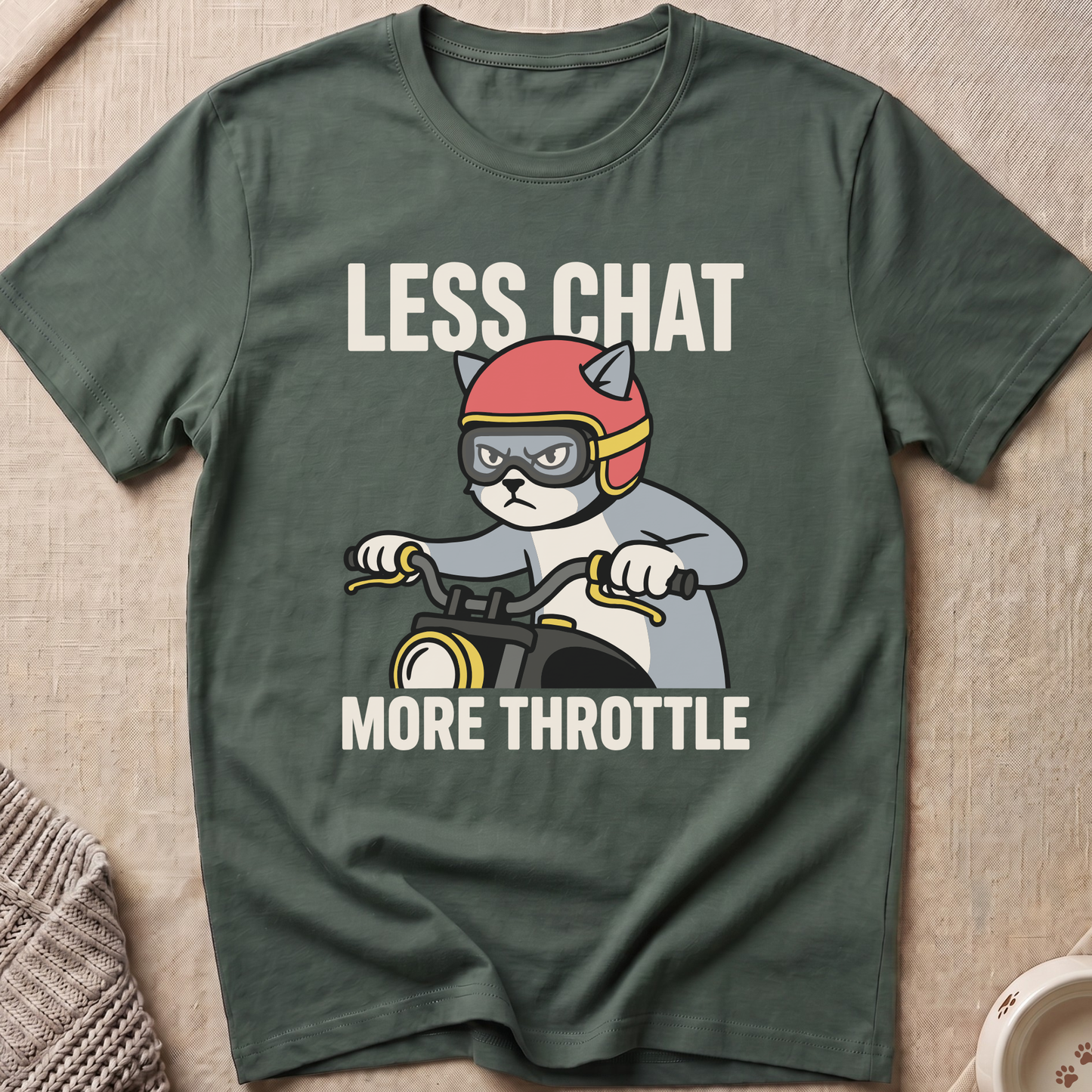 More Throttle Snarky Cat T-Shirt