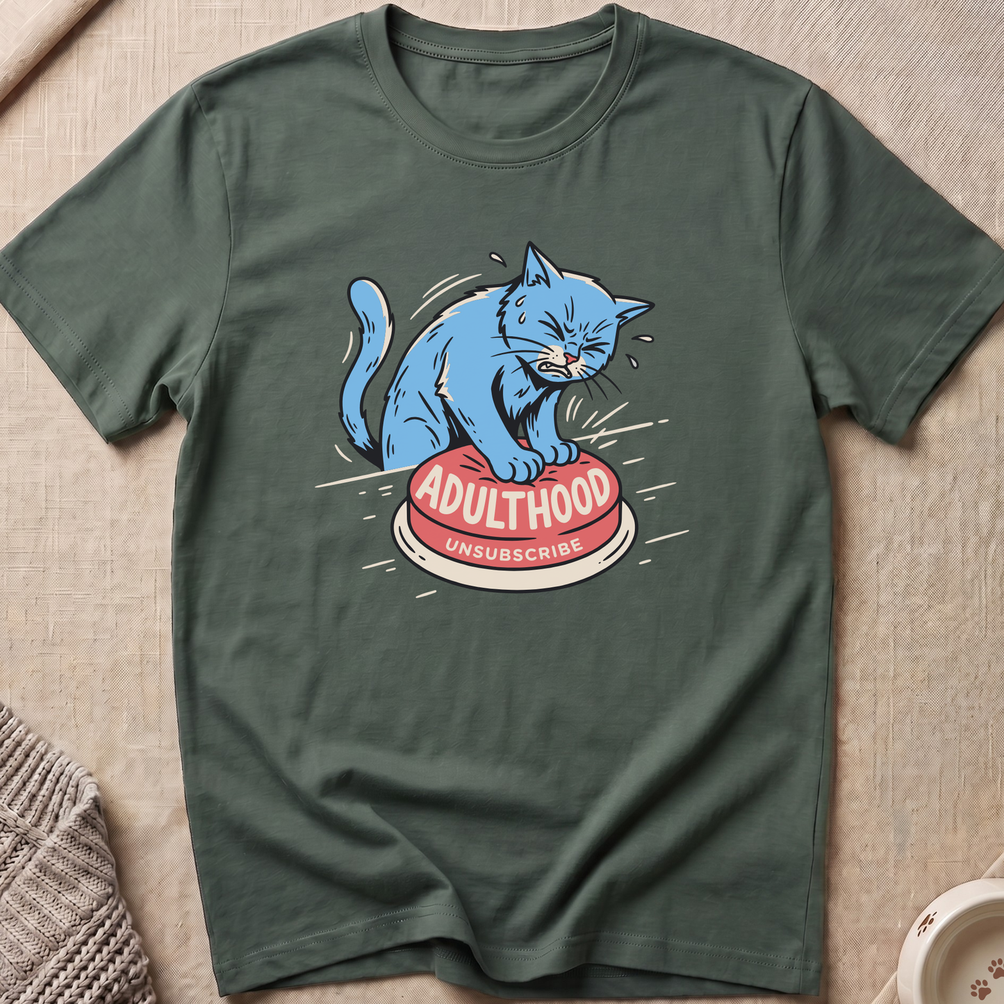 Adulthood Unsubscribe Cat T-Shirt