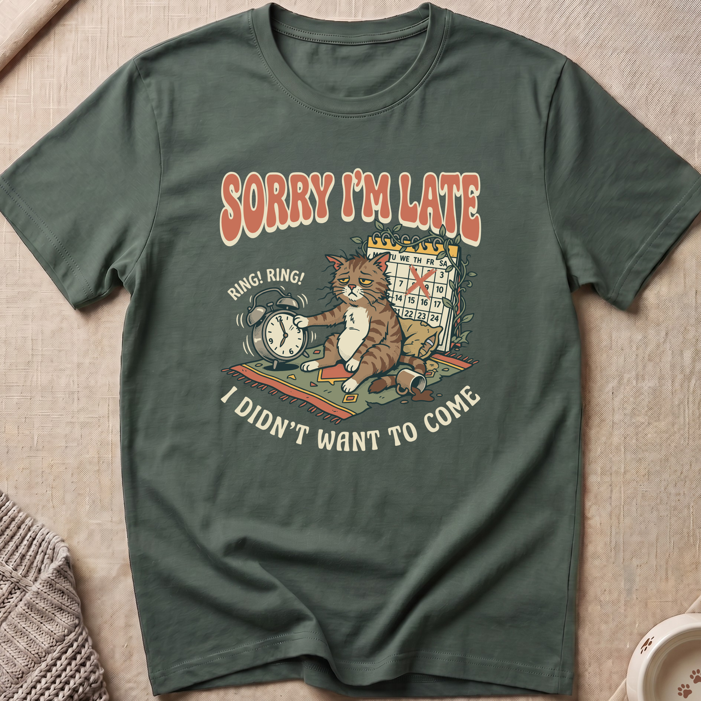 Sorry I'm Late Cat T-Shirt