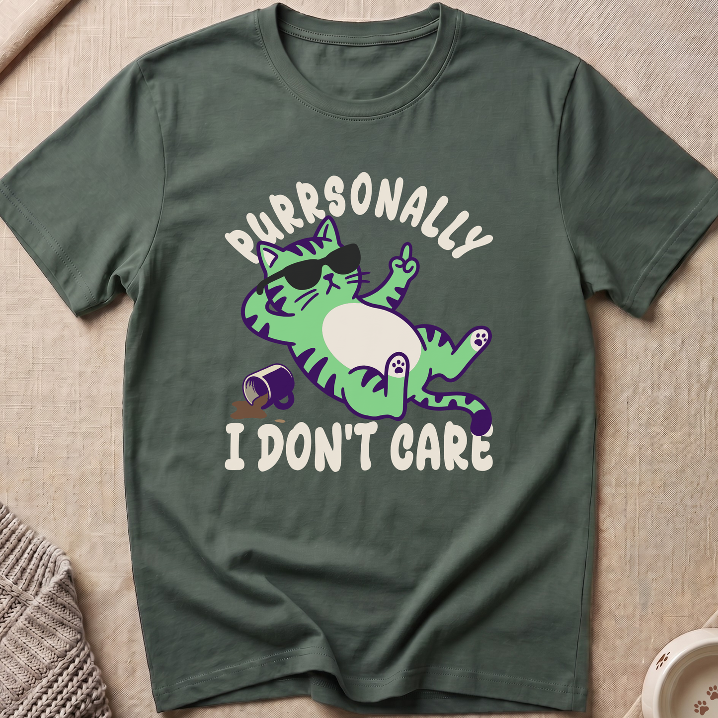 I Don't Care Cat T-Shirt
