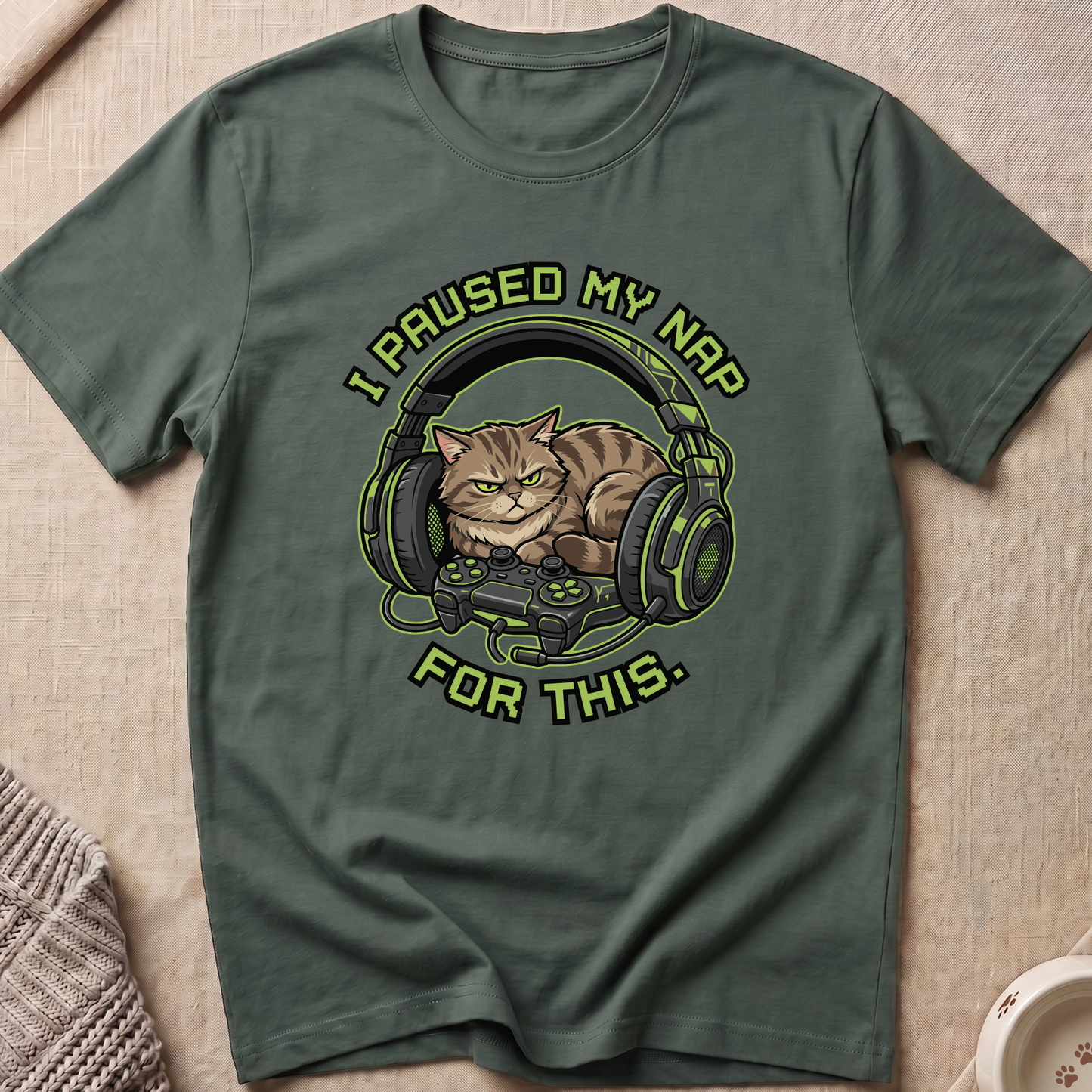I Paused My Nap Cat T-Shirt