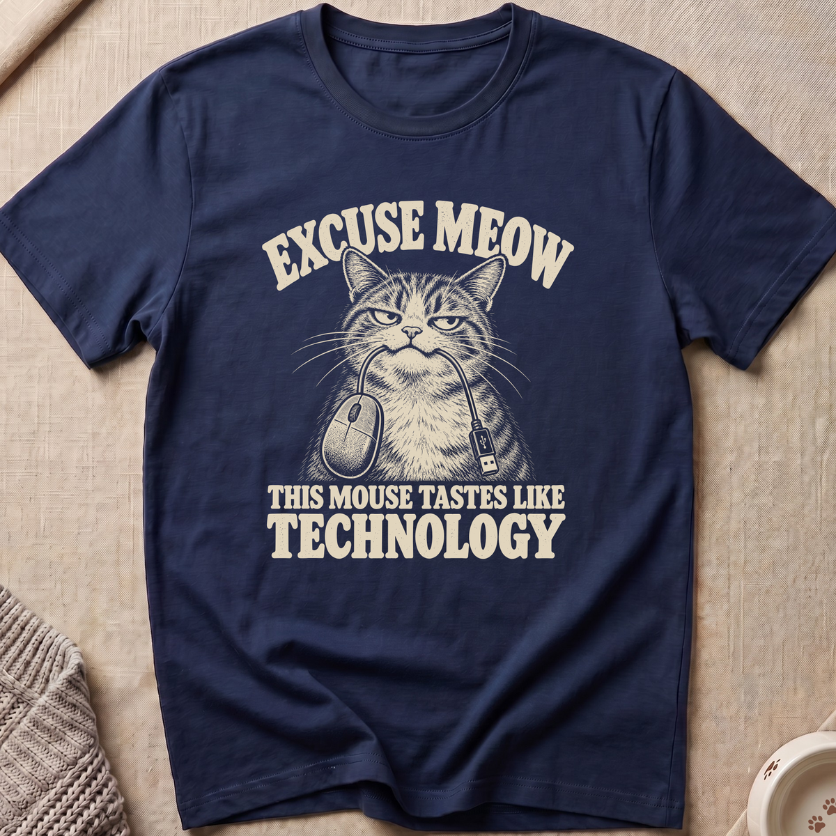 Technology Mouse Cat T-Shirt