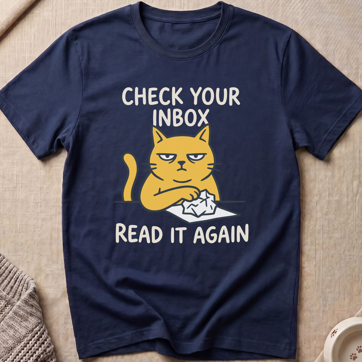 Check Your Inbox Snarky Cat T-Shirt