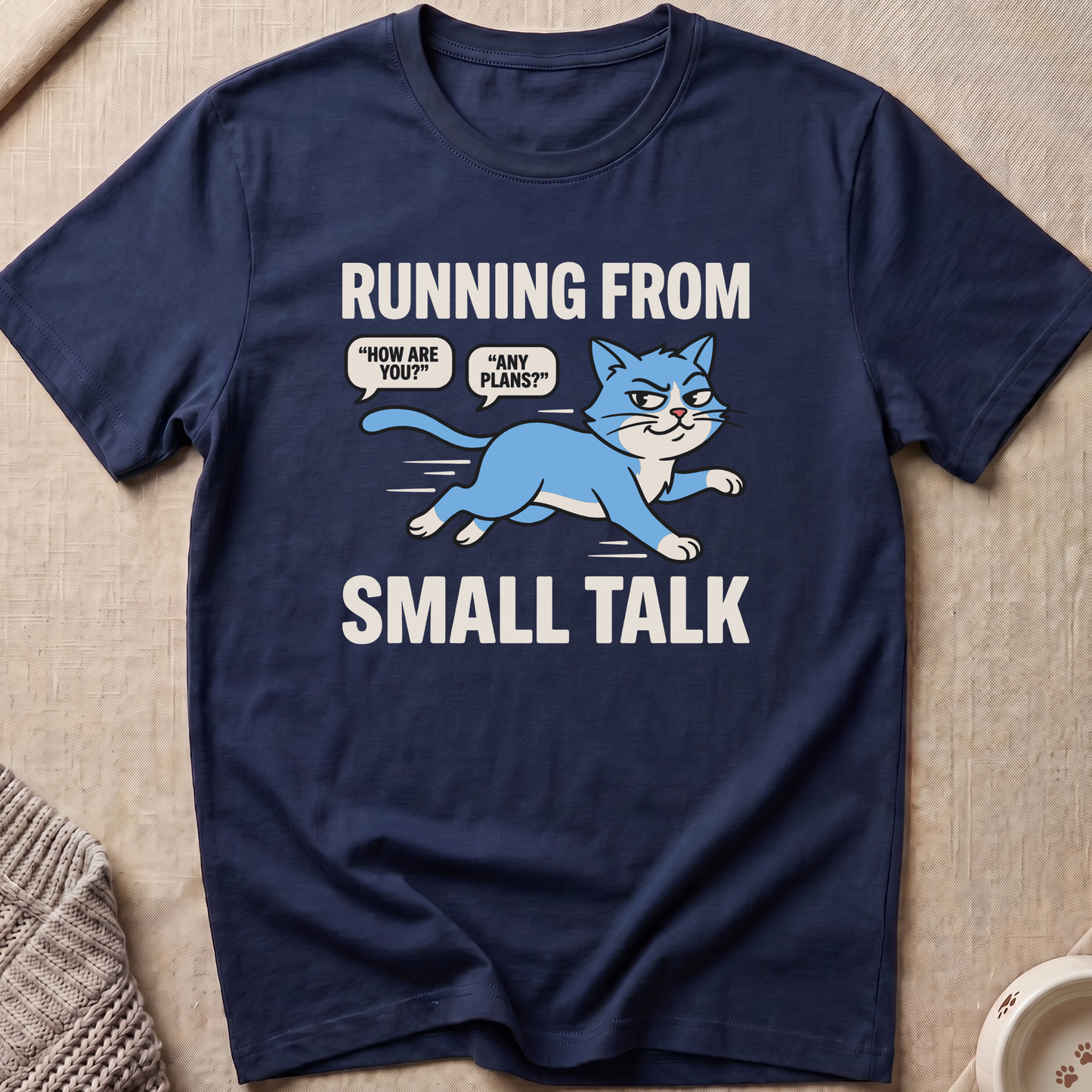 Small Talk Snarky Cat T-Shirt