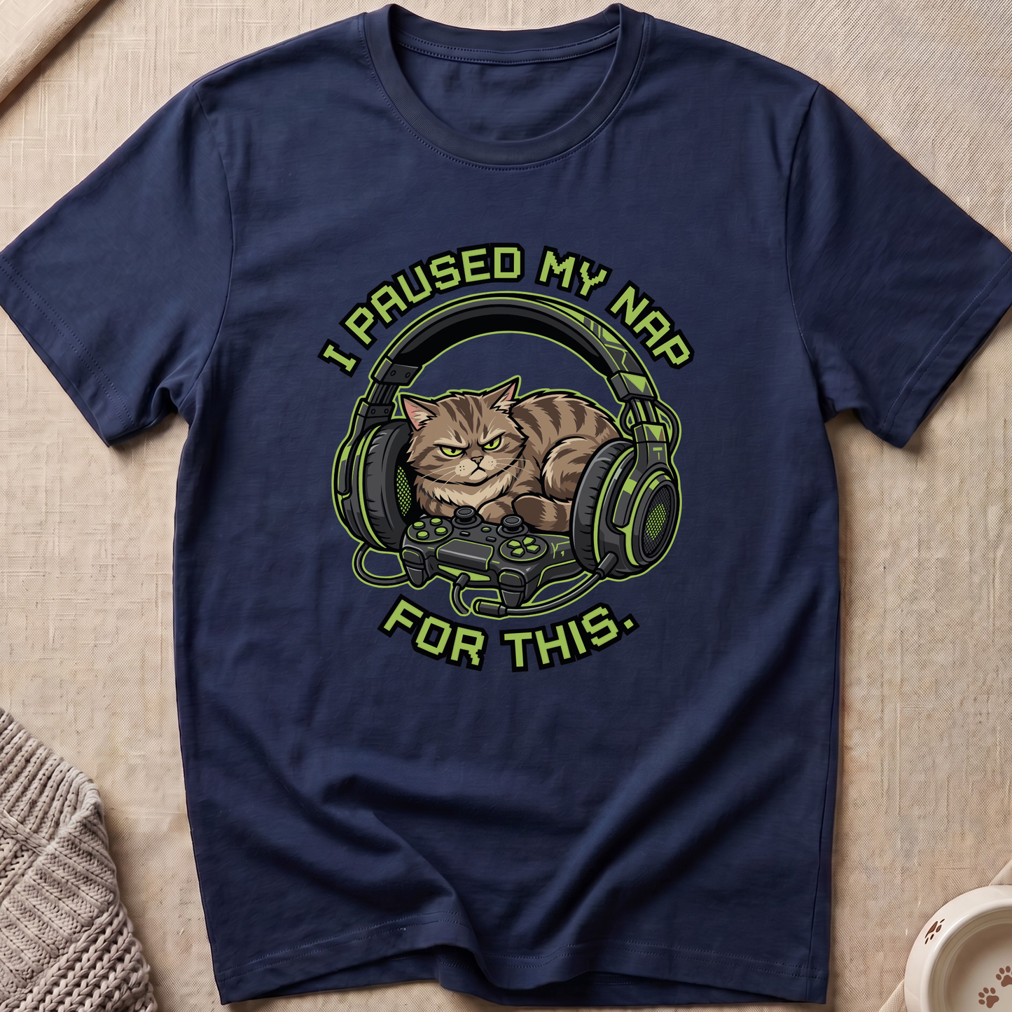 I Paused My Nap Cat T-Shirt