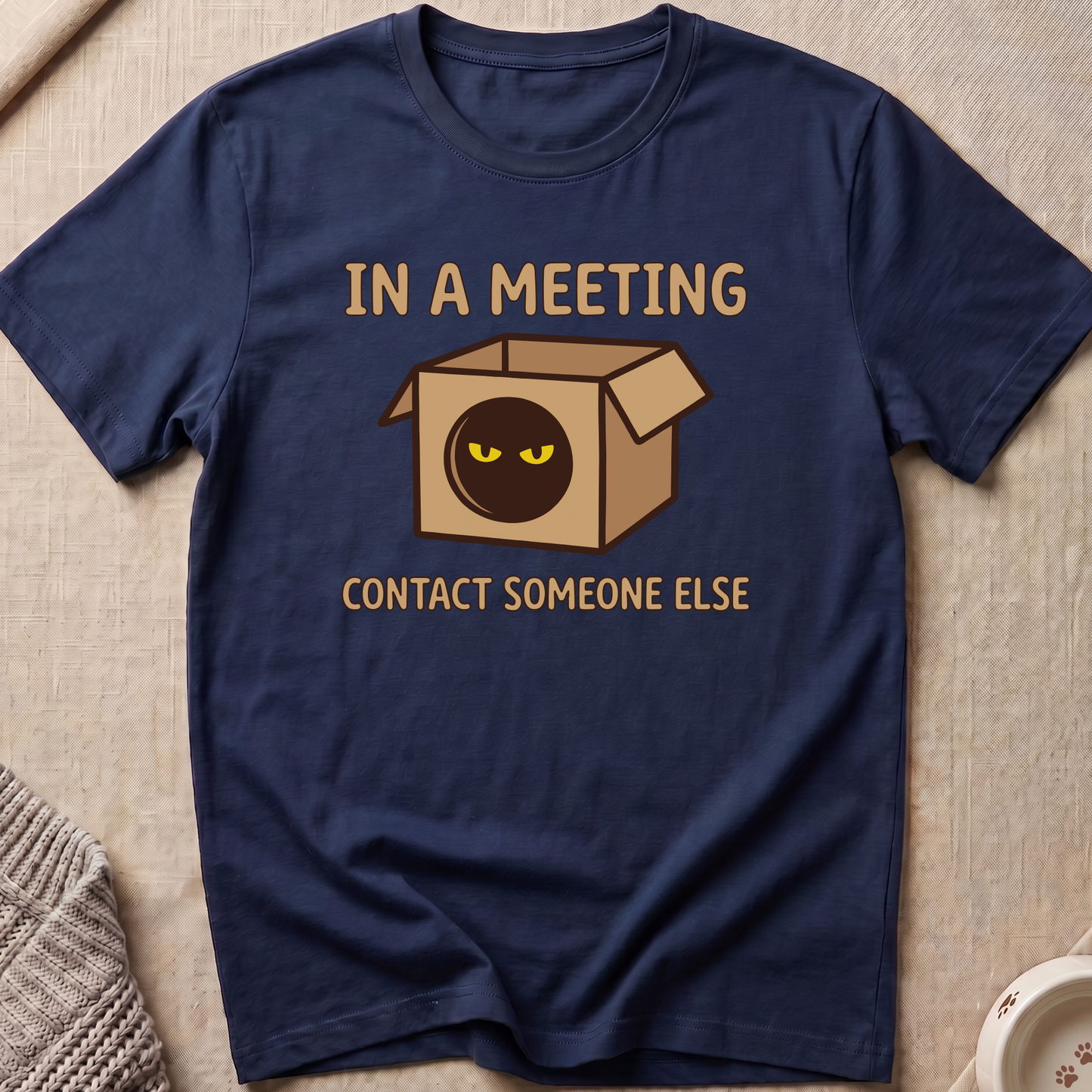 In A Meeting Snarky Cat T-Shirt