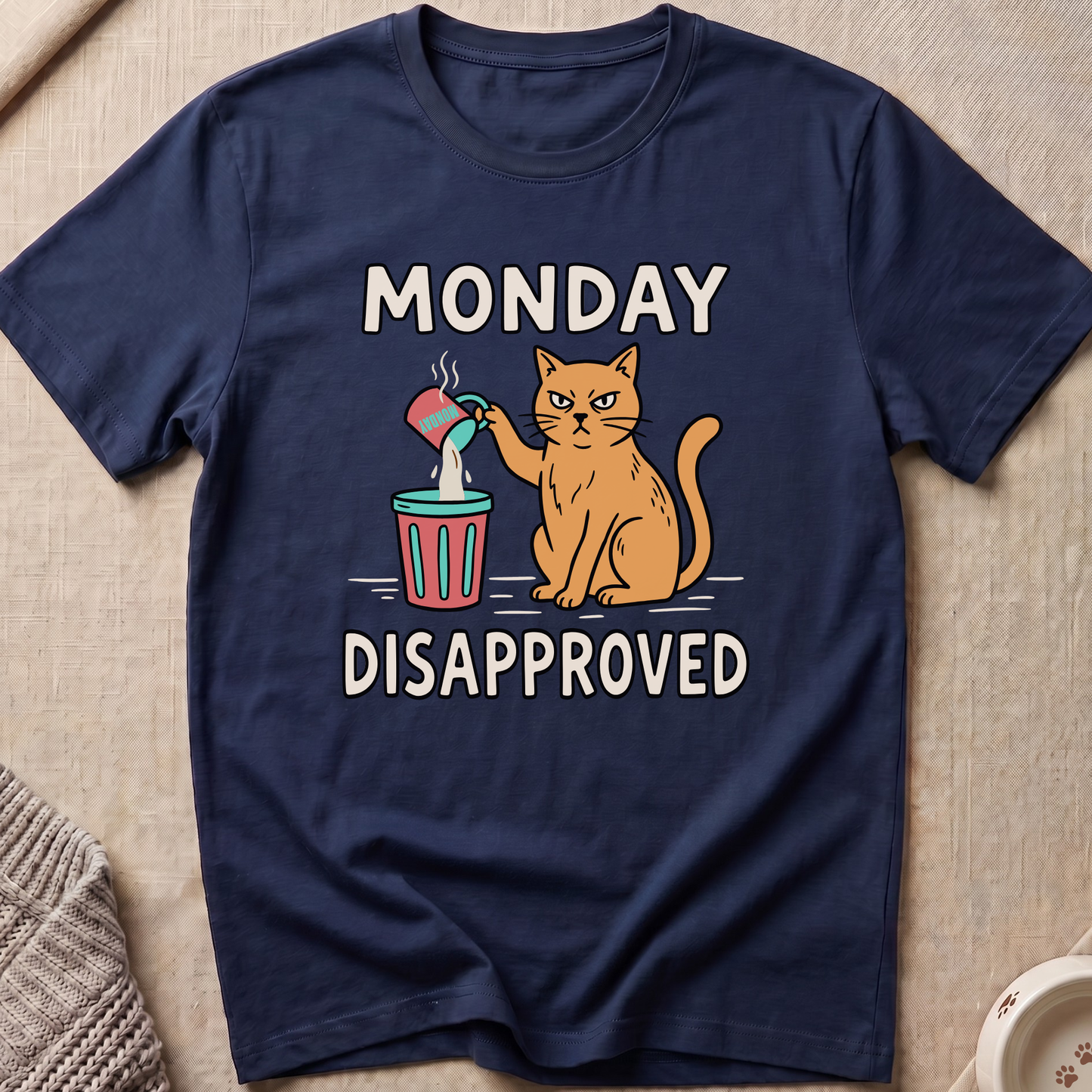 Monday Disapproved Cat T-Shirt