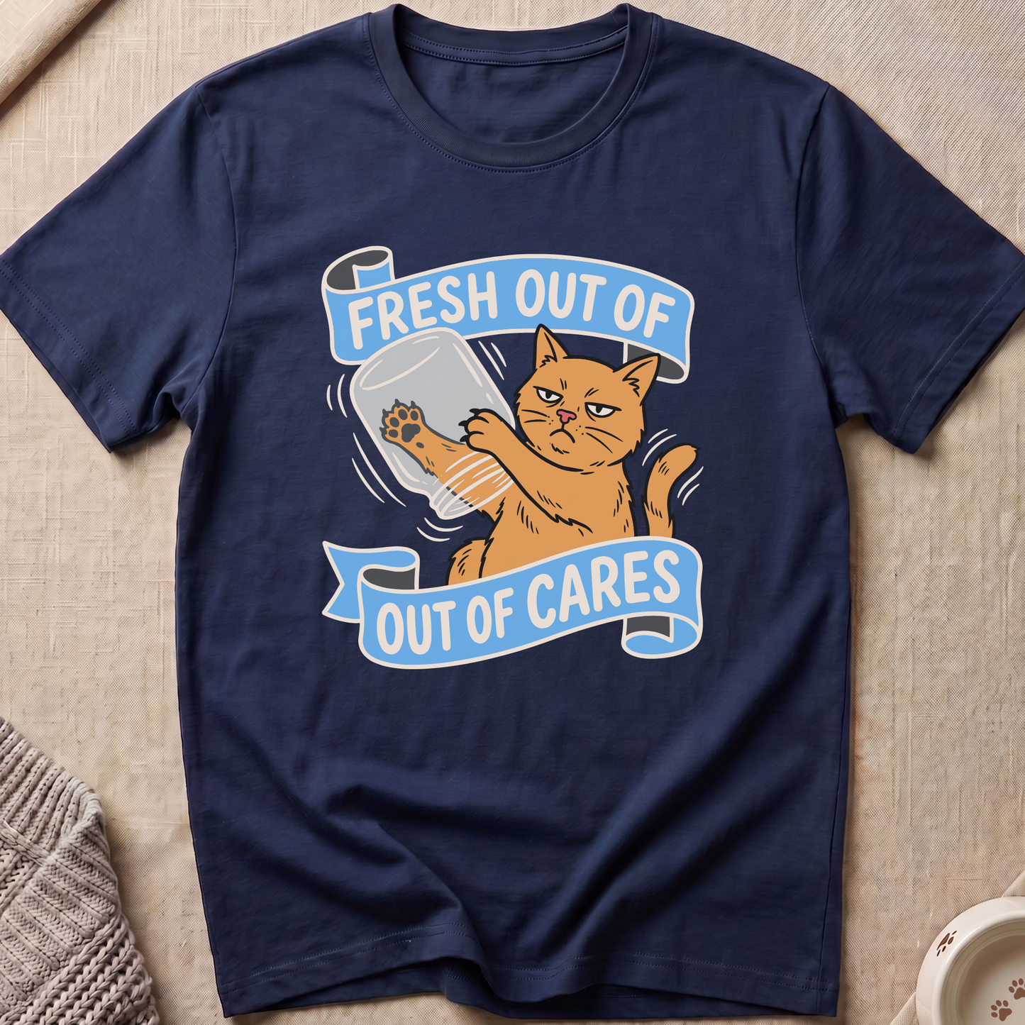 Out Of Cares Cat T-Shirt
