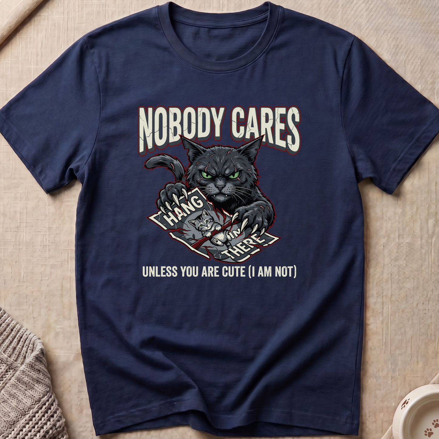Nobody Cares Cat T-Shirt