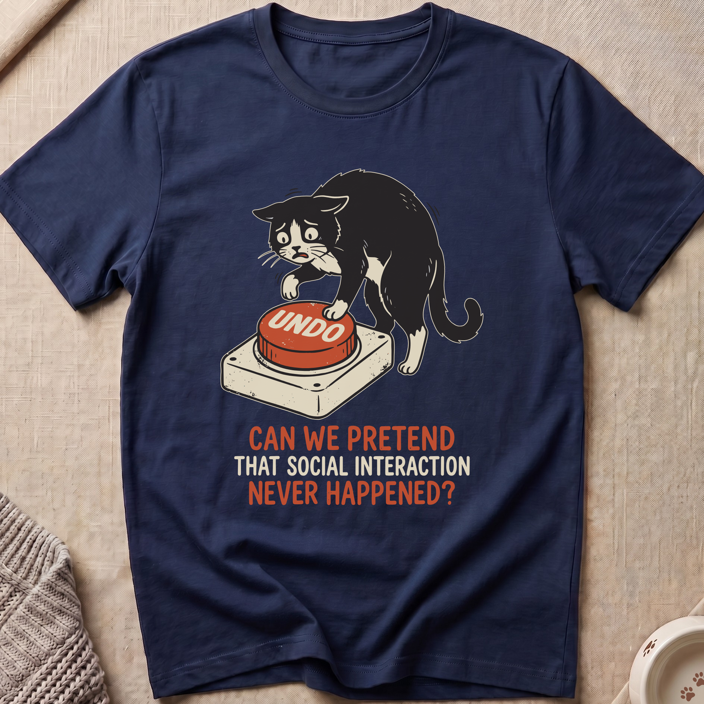 Social Interaction Cat T-Shirt