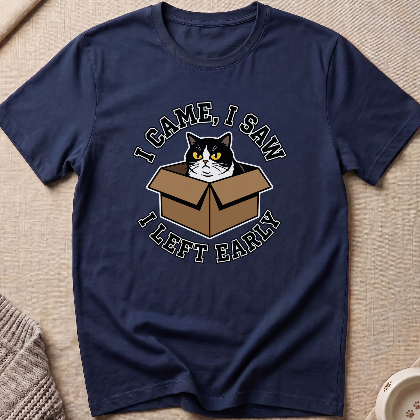 Left Early Snarky Cat T-Shirt