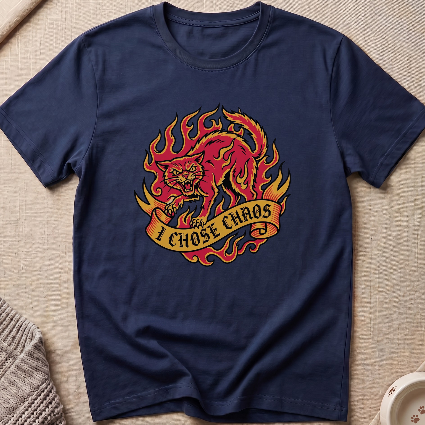 Chose Chaos Snarky Cat T-Shirt