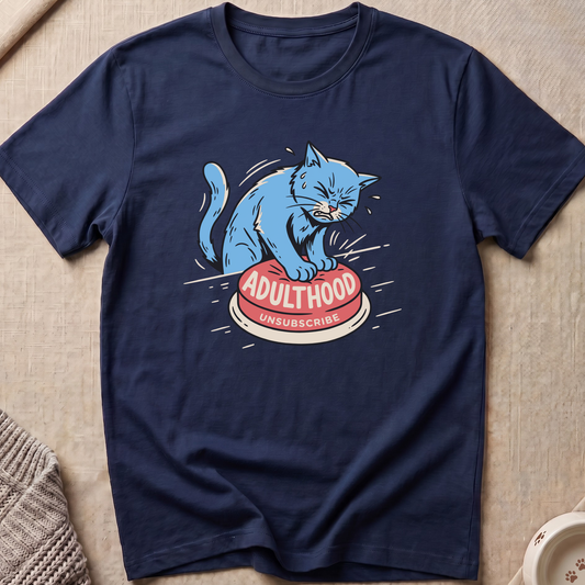 Adulthood Unsubscribe Cat T-Shirt
