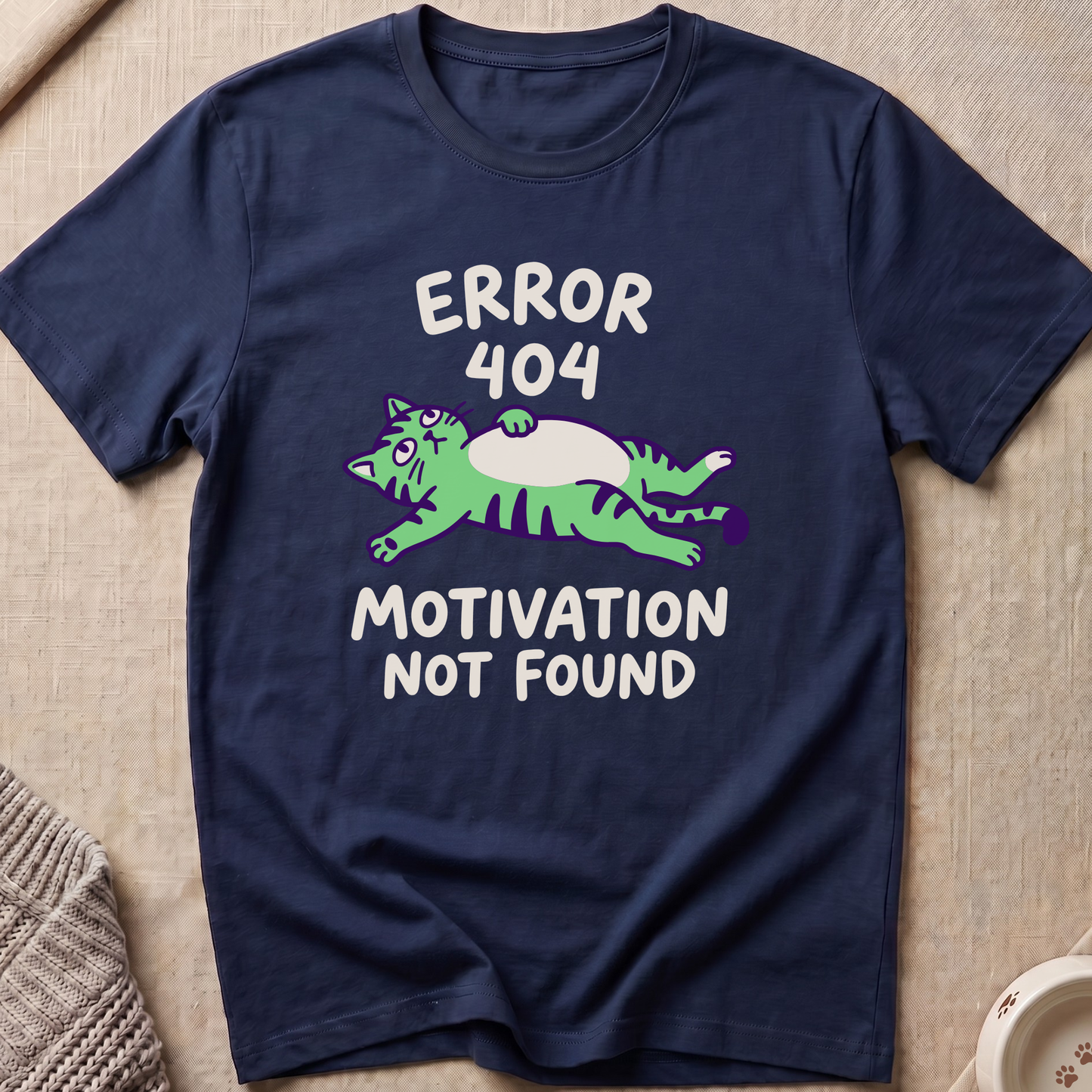 Motivation Not Found Cat T-Shirt