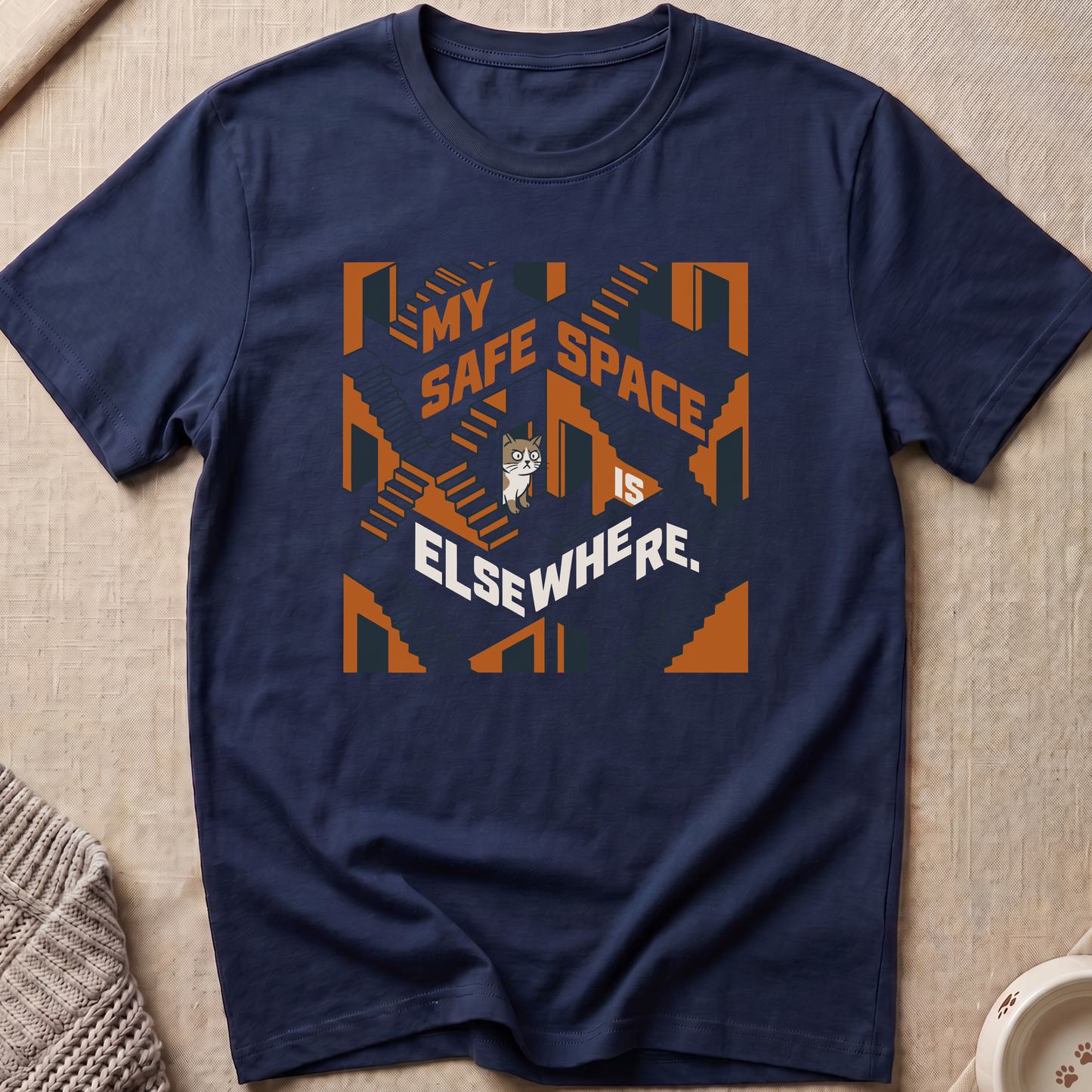 My Safe Place Snarky Cat T-Shirt