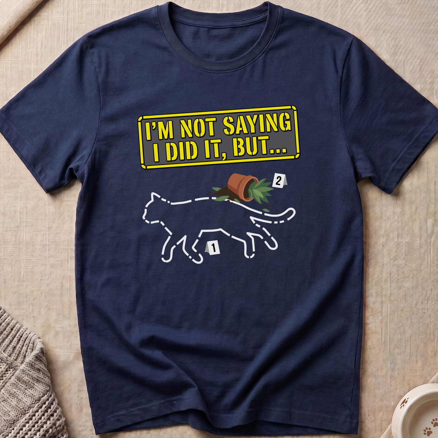 Crime Scene Snarky Cat T-Shirt