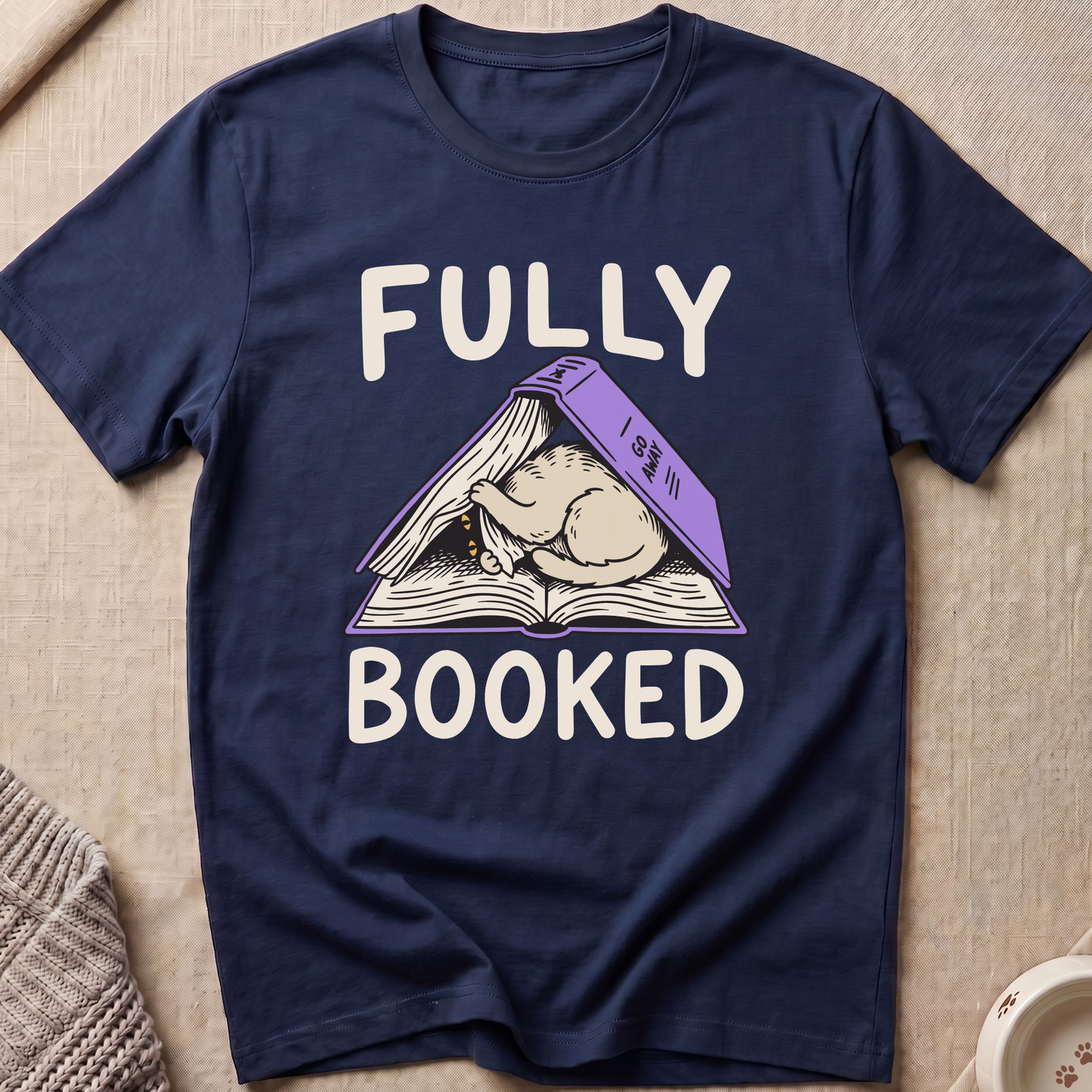 Fully Booked Cat T-Shirt