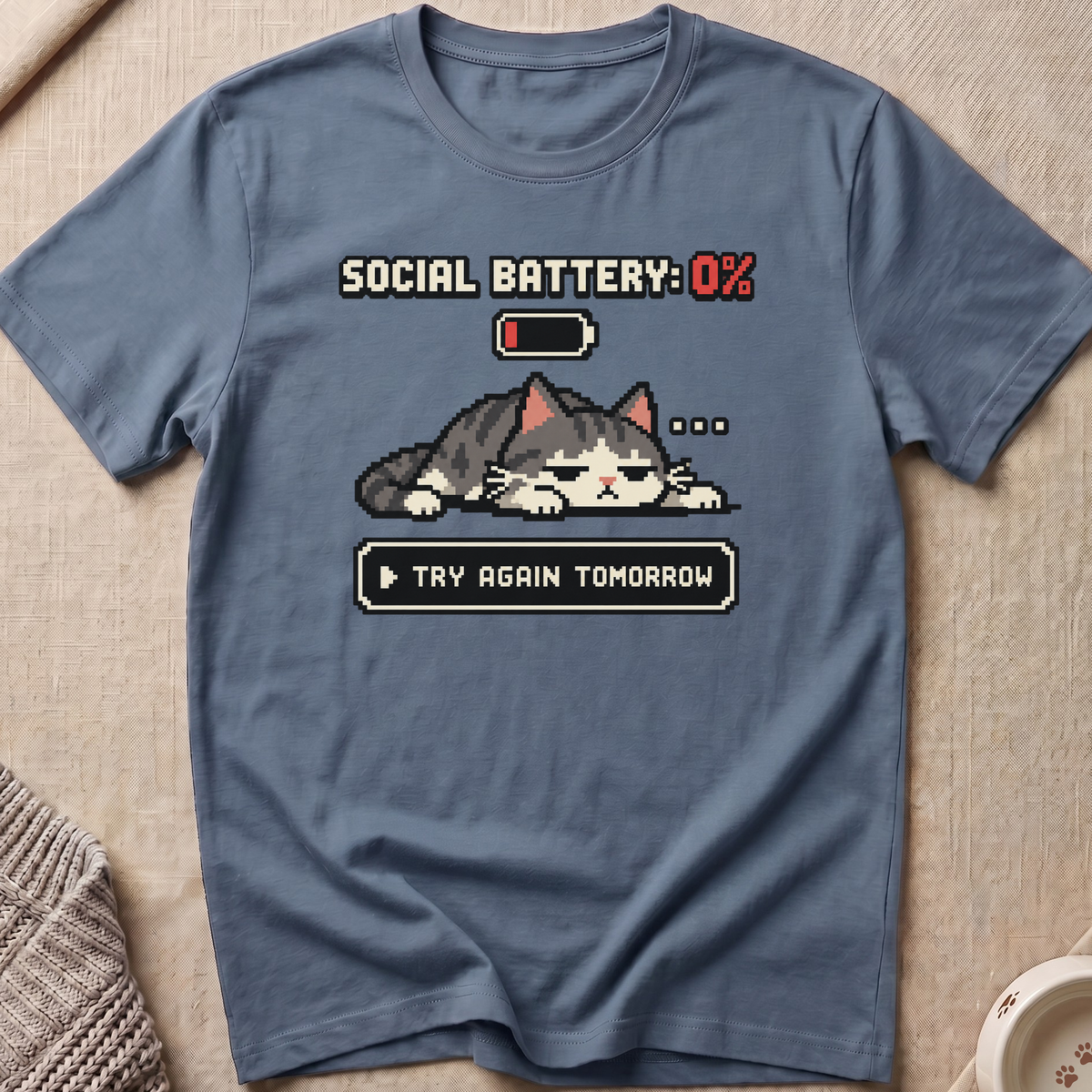 Social Battery 0 % T-Shirt
