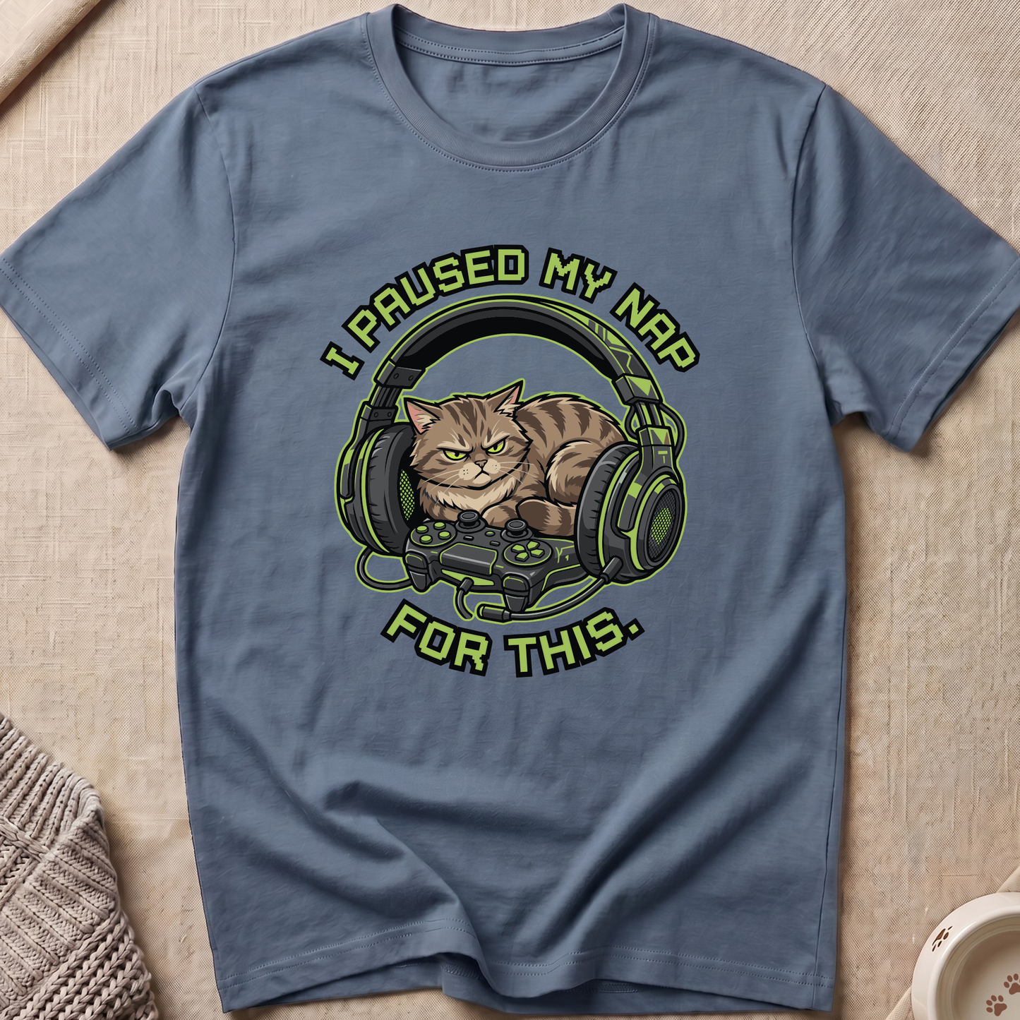 I Paused My Nap Cat T-Shirt