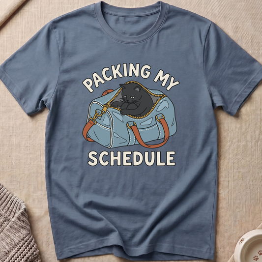 Packing My Schedule Cat T-Shirt