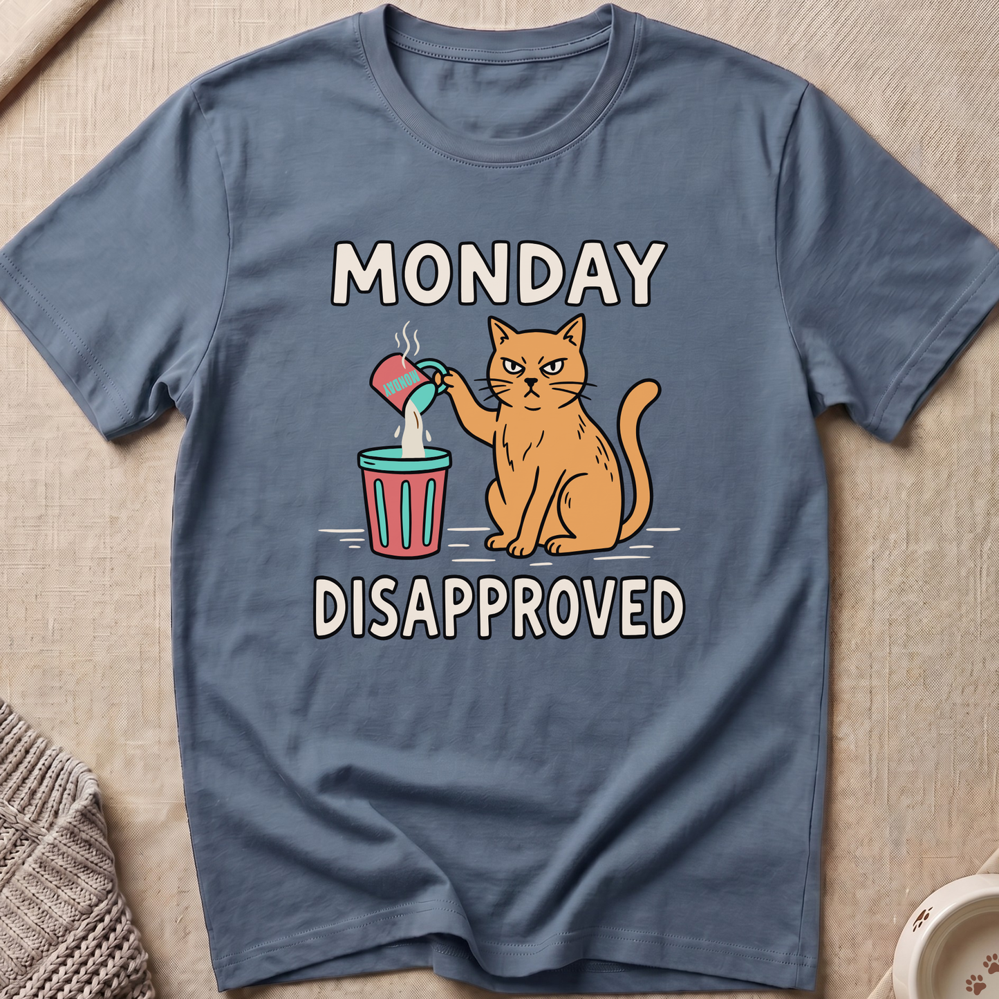 Monday Disapproved Cat T-Shirt