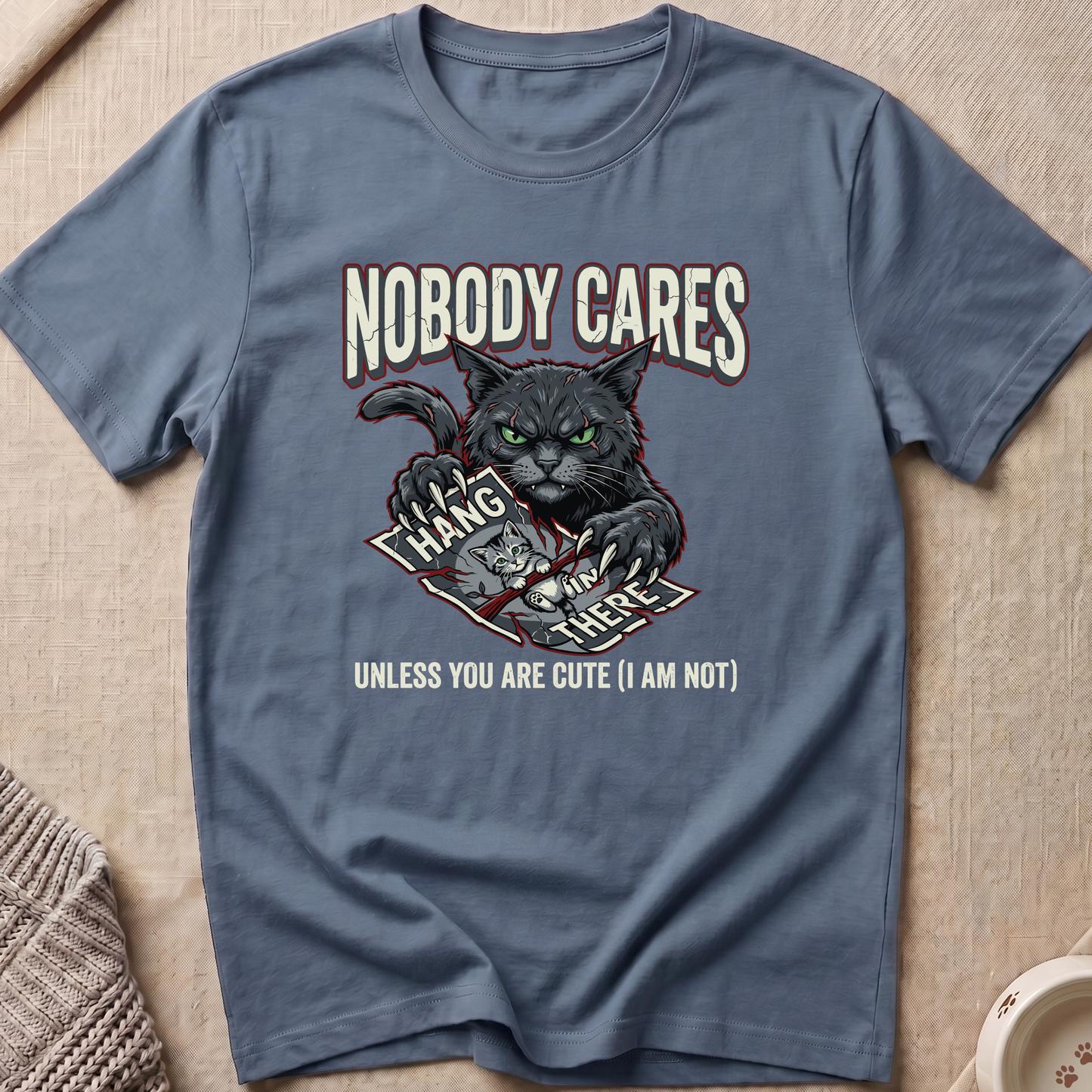 Nobody Cares Cat T-Shirt
