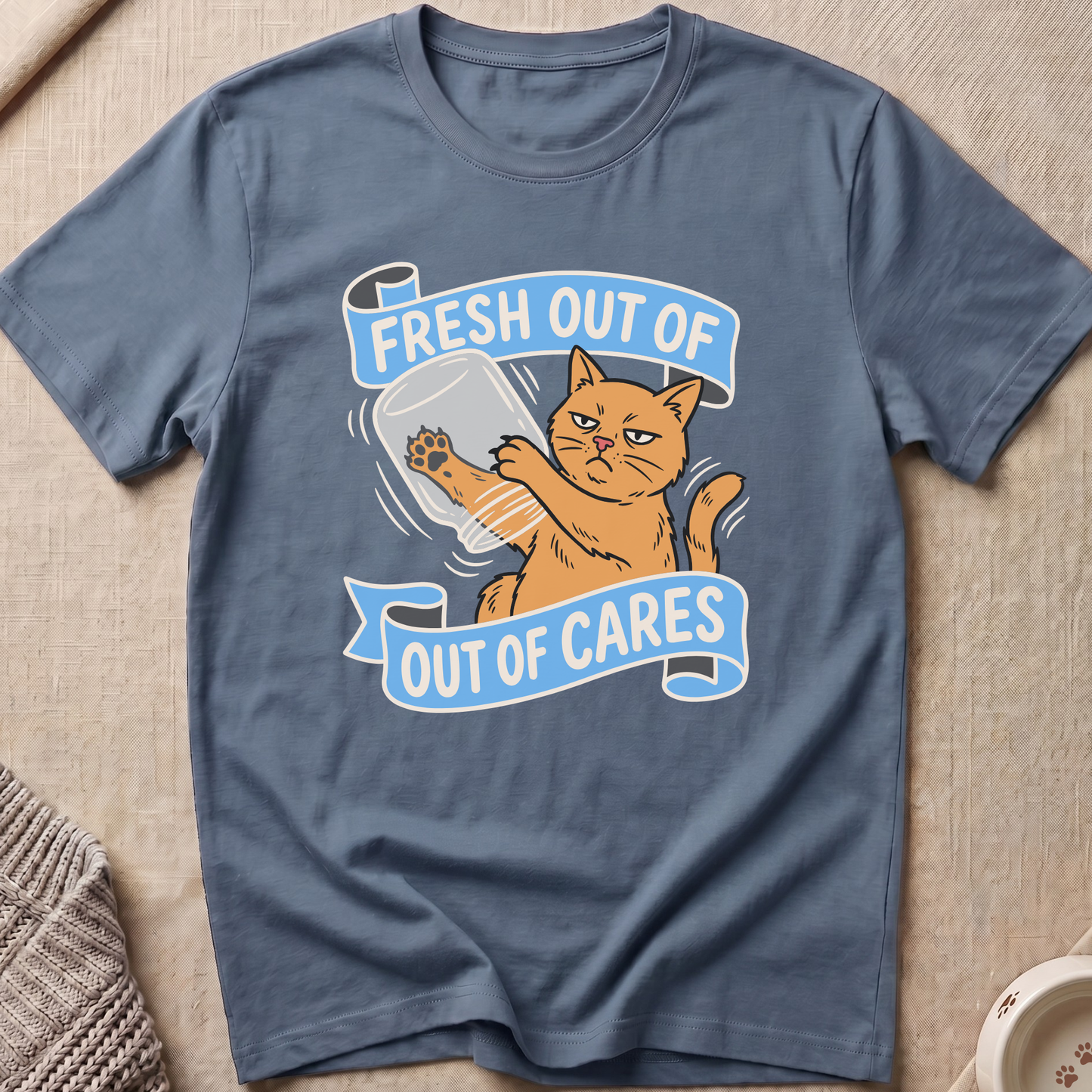 Out Of Cares Cat T-Shirt