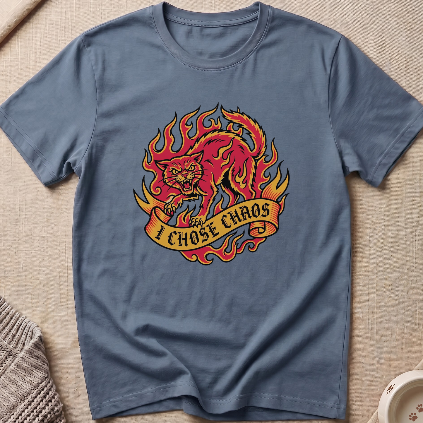 Chose Chaos Snarky Cat T-Shirt