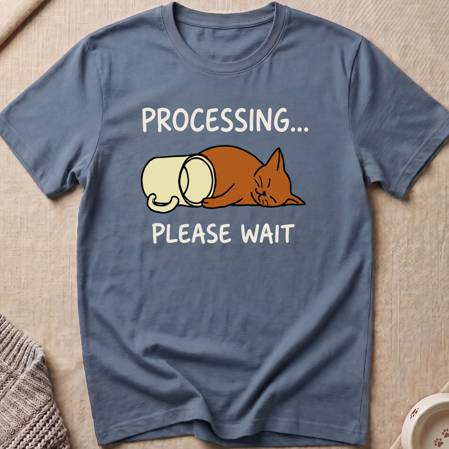 Processing Please Wait Cat T-Shirt