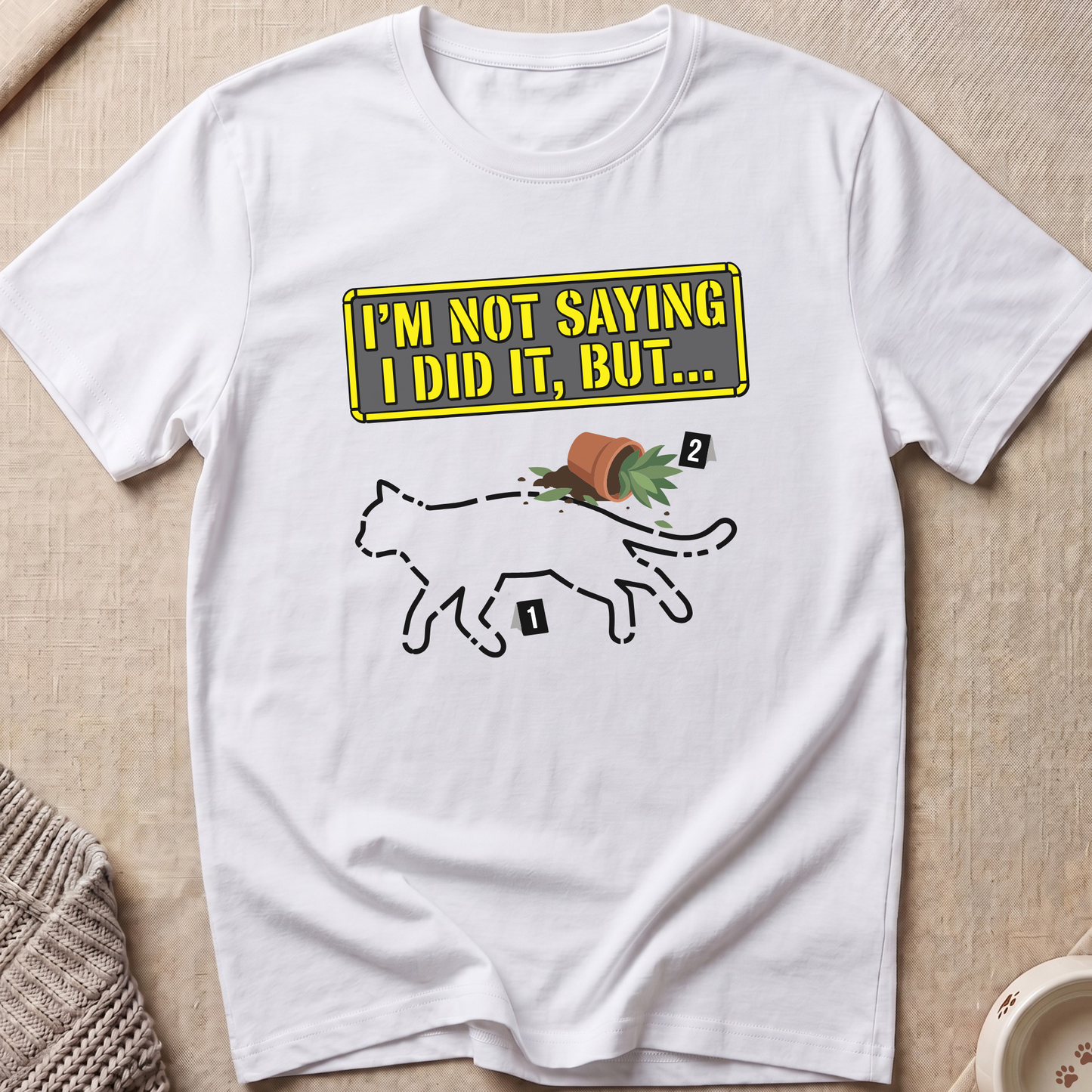 Crime Scene Snarky Cat T-Shirt