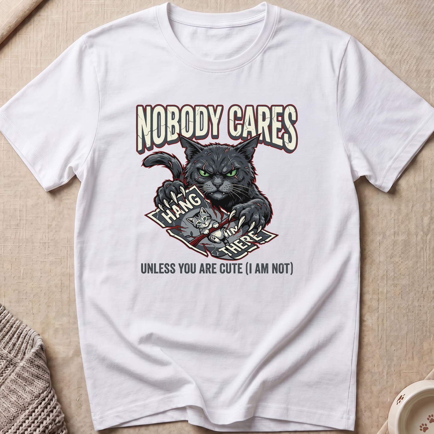 Nobody Cares Cat T-Shirt