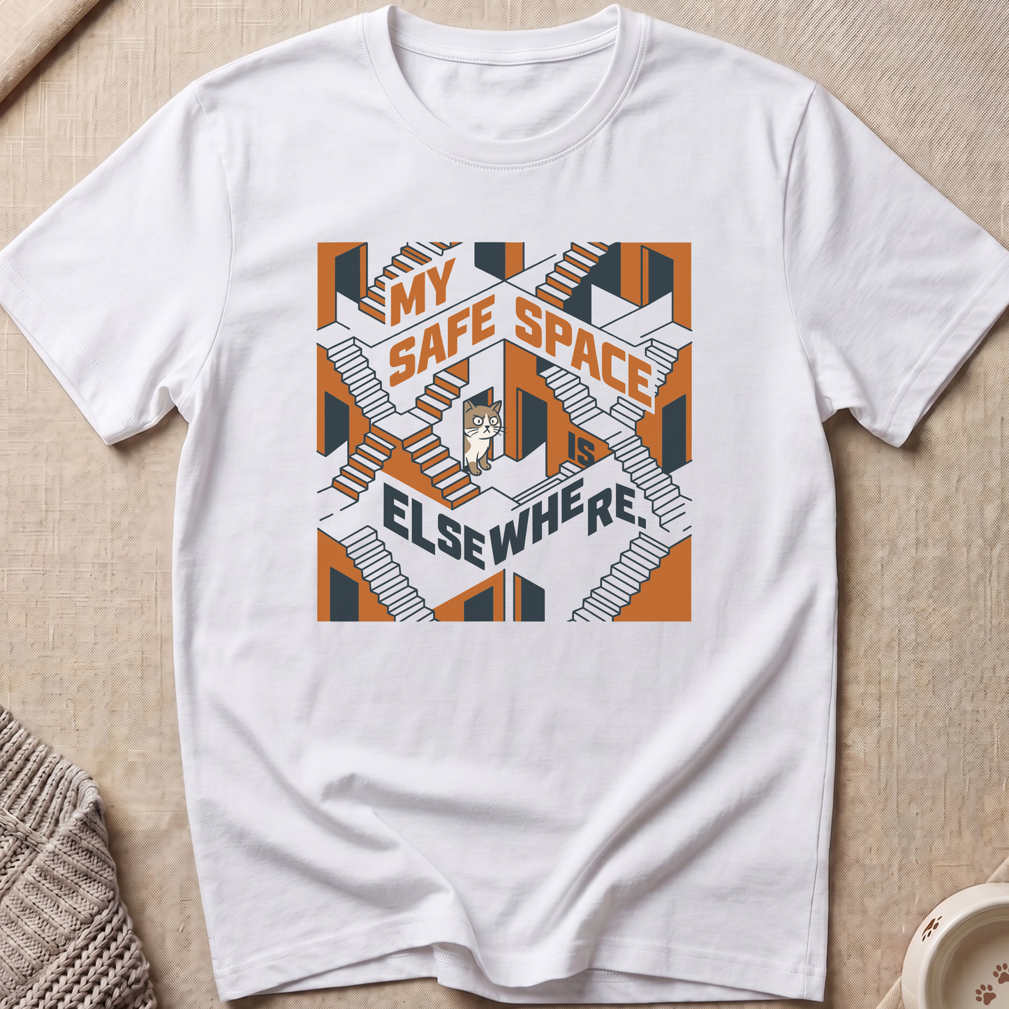My Safe Place Snarky Cat T-Shirt