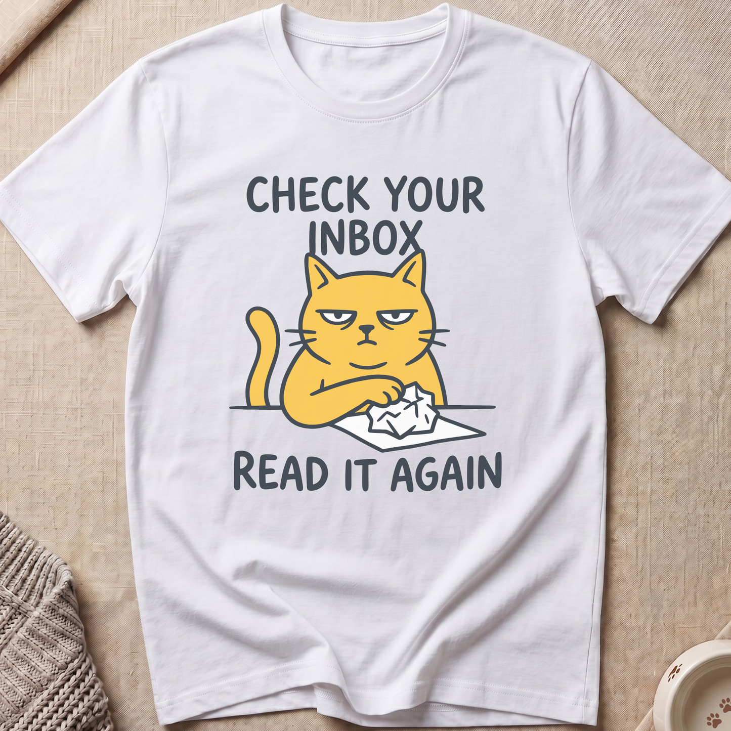 Check Your Inbox Snarky Cat T-Shirt