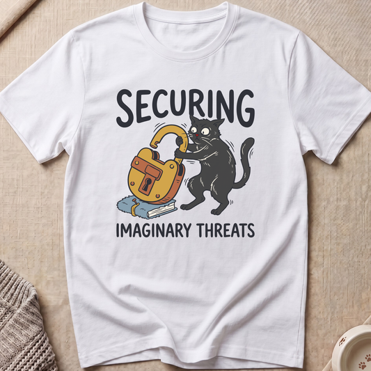 Securing Imaginary Threats Cat T-Shirt