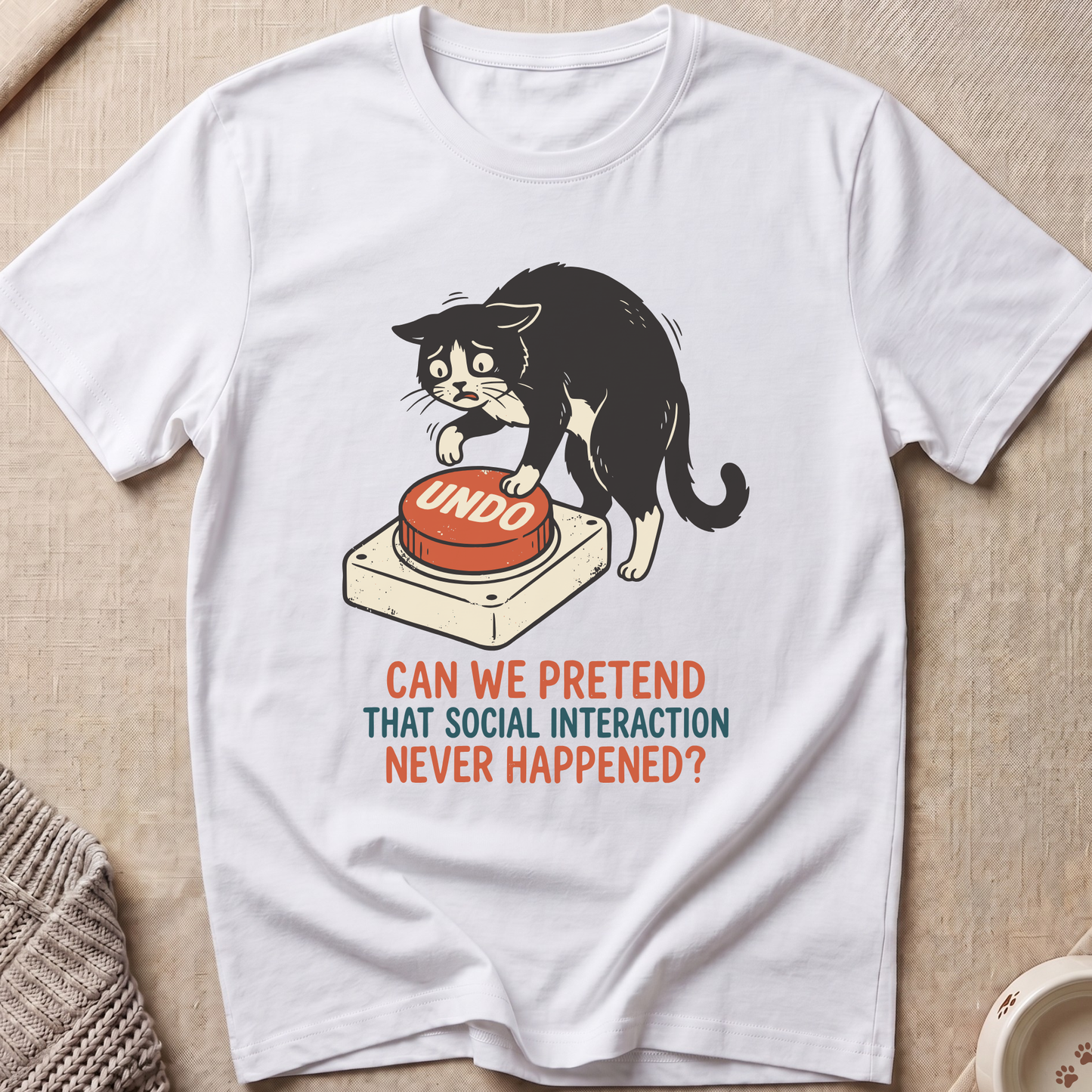 Social Interaction Cat T-Shirt
