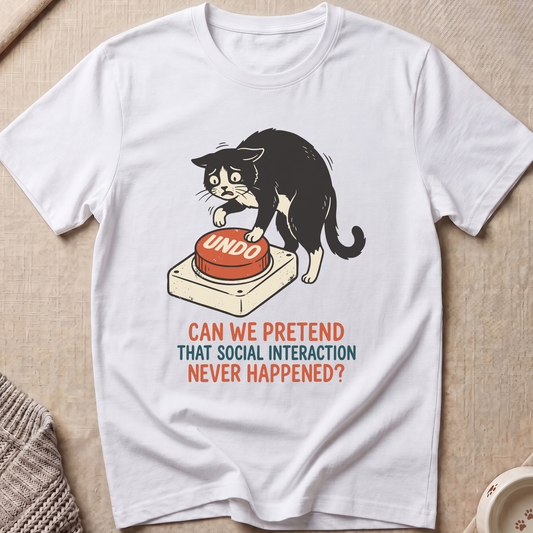 Social Interaction Snarky Cat T-Shirt