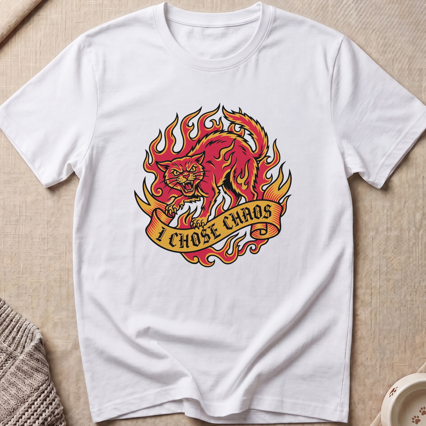 Chose Chaos Snarky Cat T-Shirt