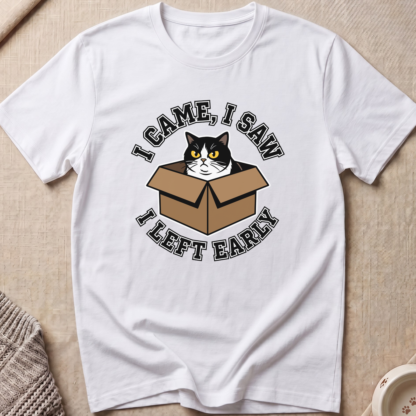 Left Early Snarky Cat T-Shirt
