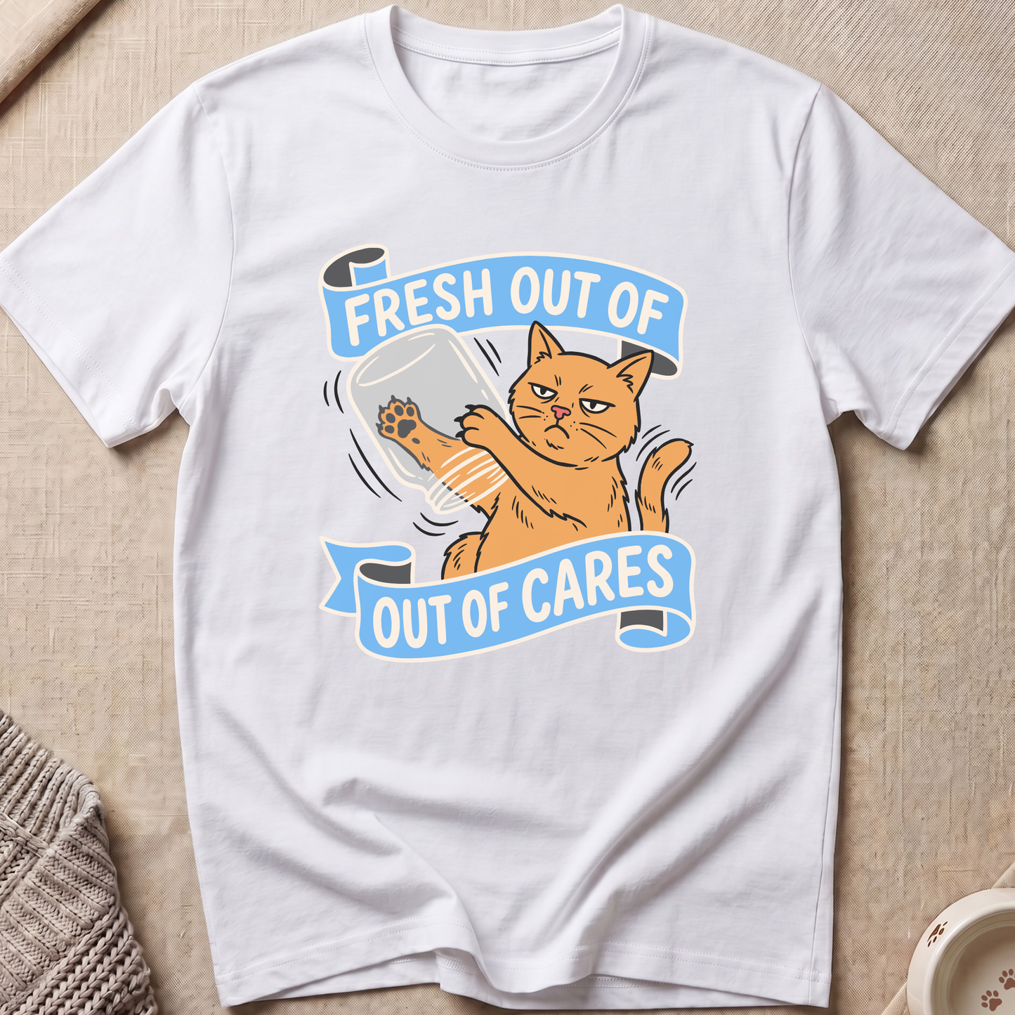 Out Of Cares Cat T-Shirt