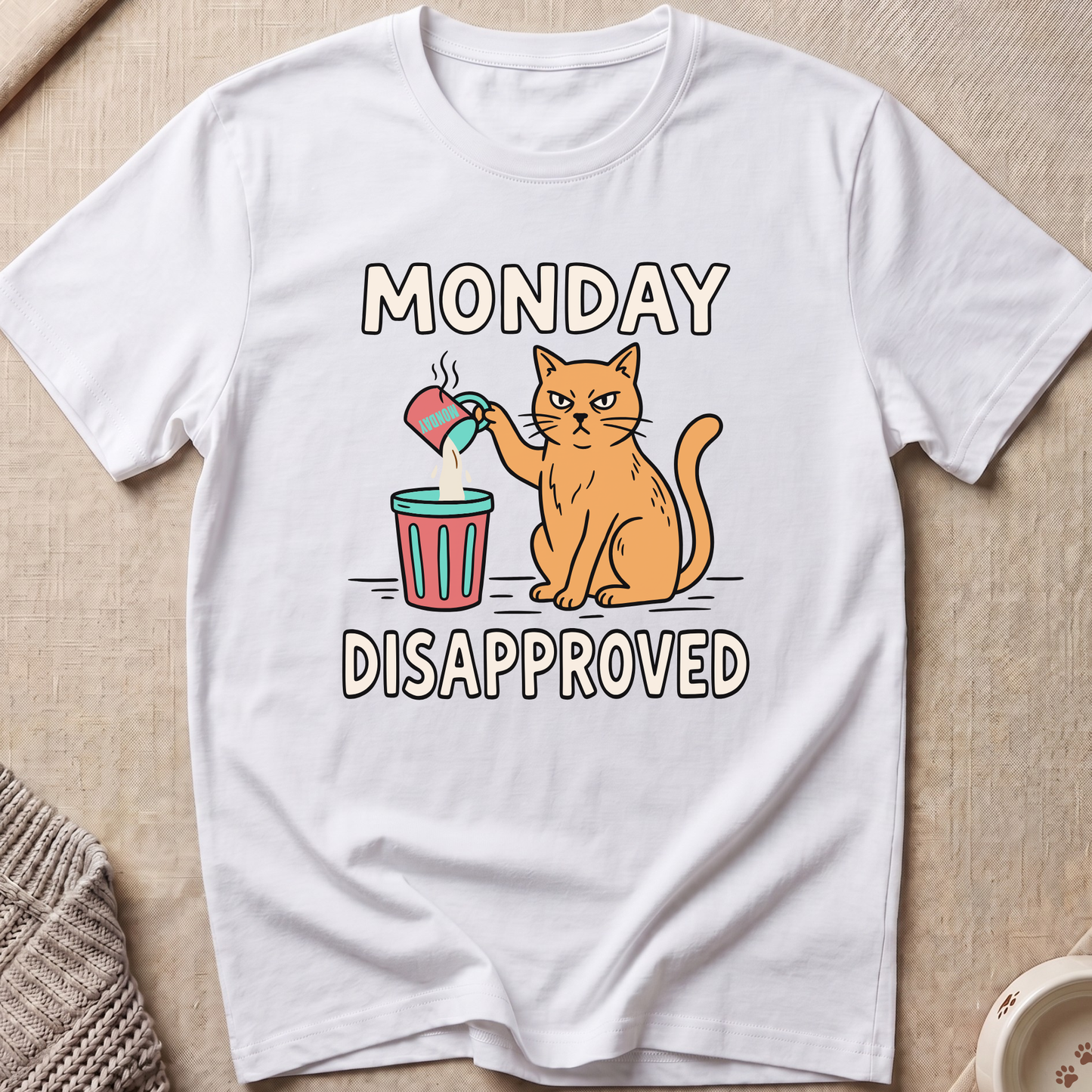Monday Disapproved Cat T-Shirt
