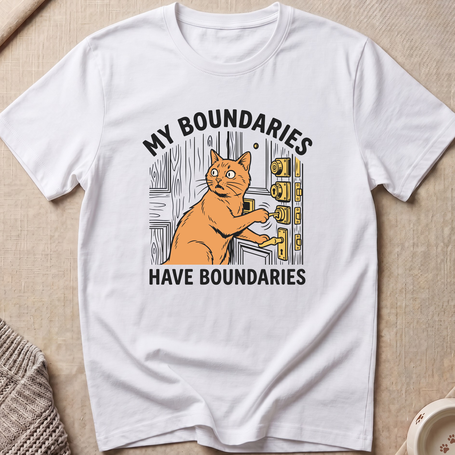 My Boundaries Cat T-Shirt