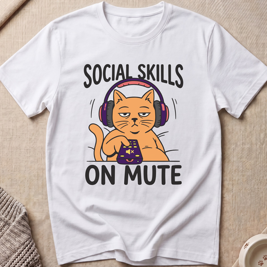 Social Skills Snarky Cat T-Shirt