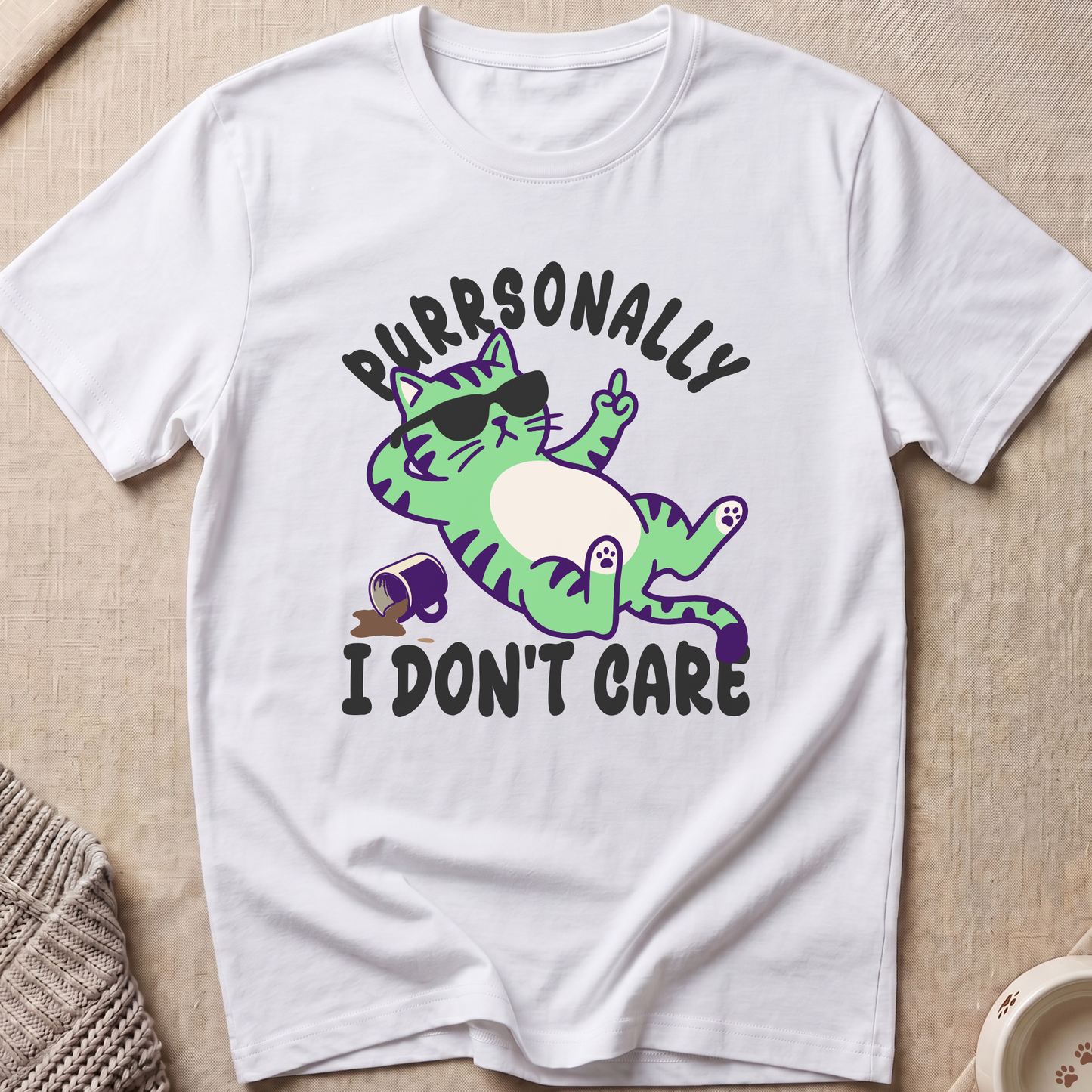 I Don't Care Cat T-Shirt