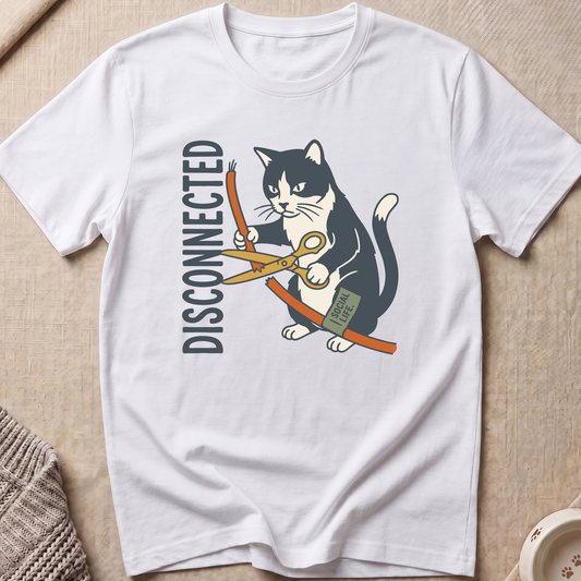 Disconnected Snarky Cat T-Shirt